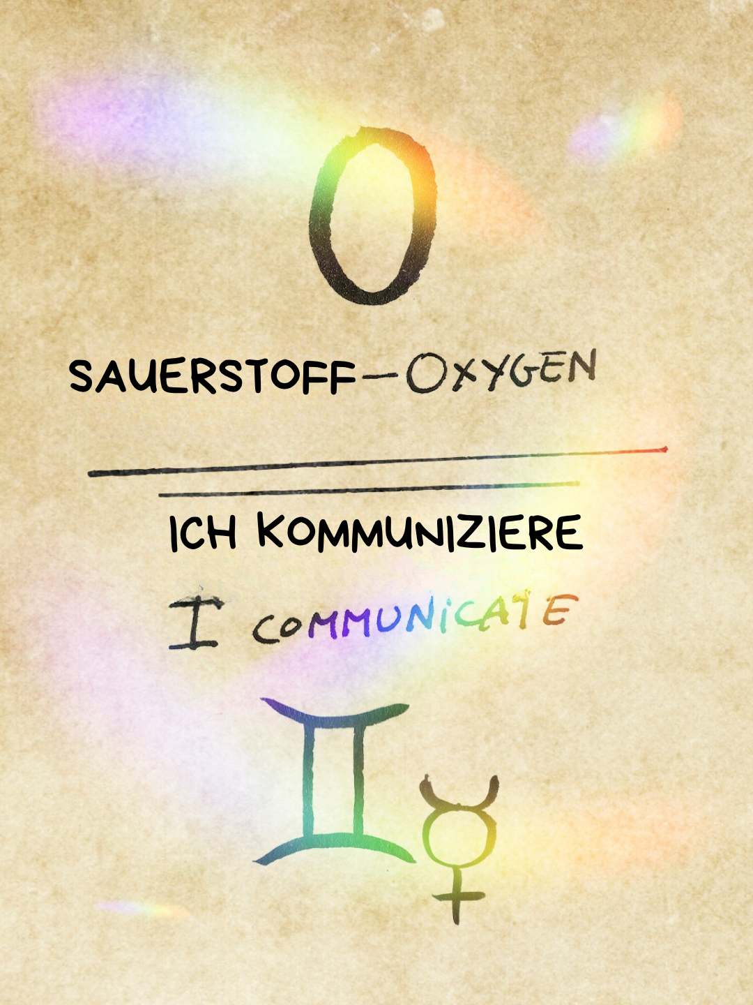 Ich kommuniziere Sauerstoff