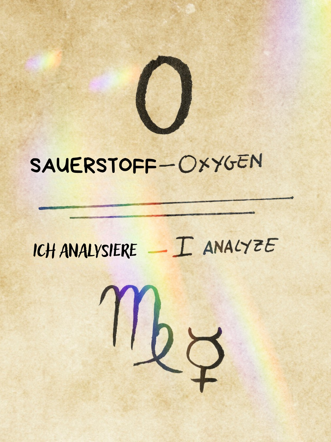 Ich analysiere Sauerstoff