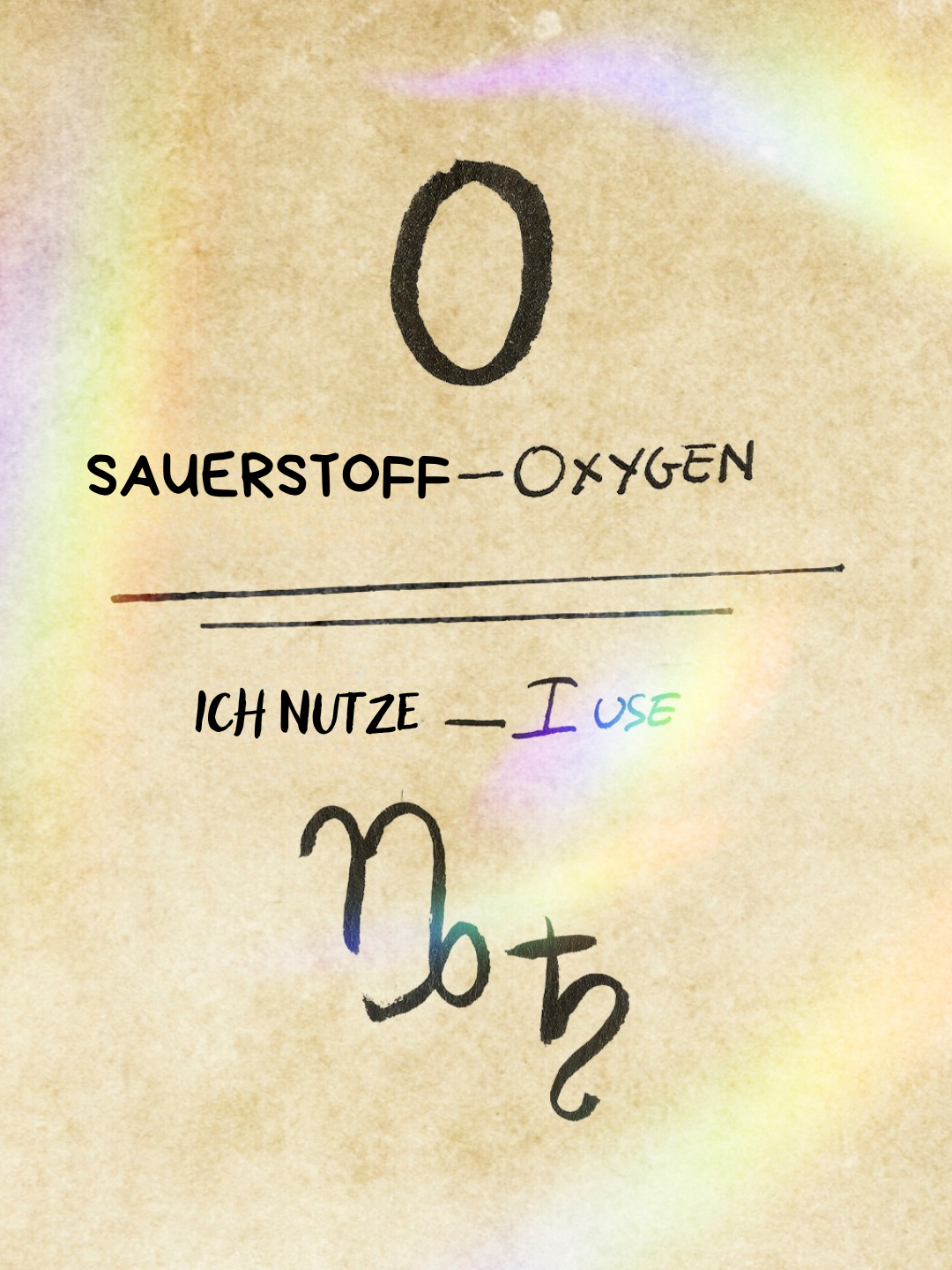 Ich nutze Sauerstoff