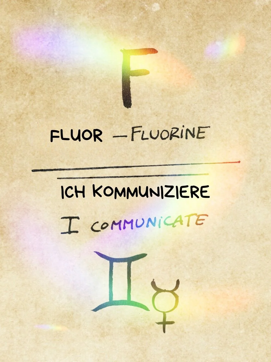 Ich kommuniziere Fluor