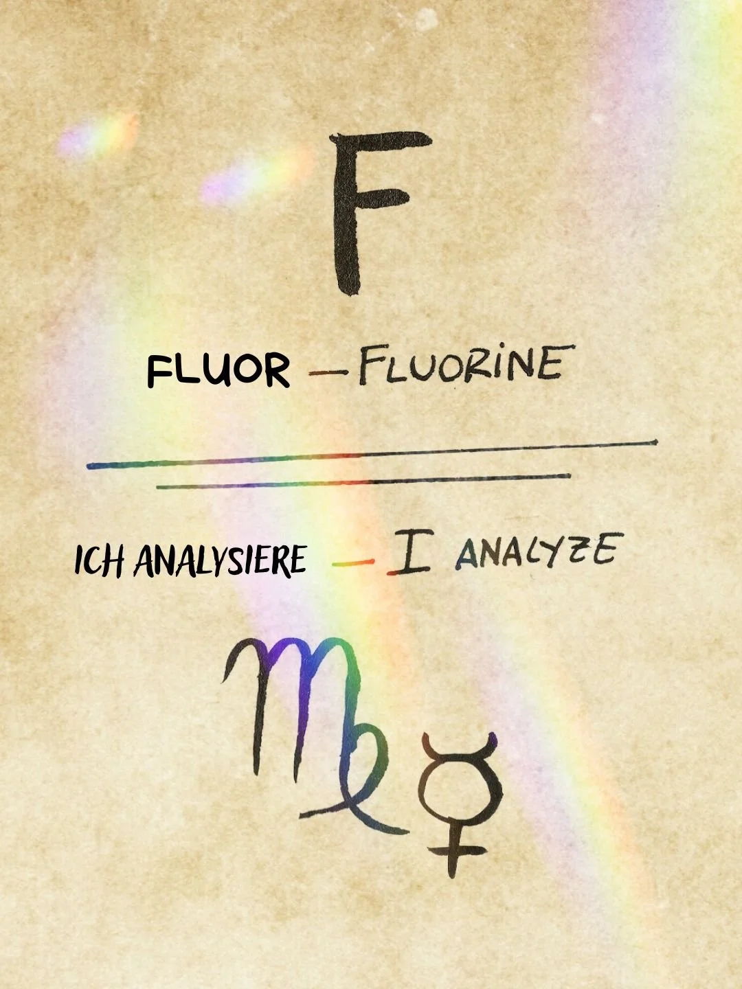 Ich analysiere Fluor