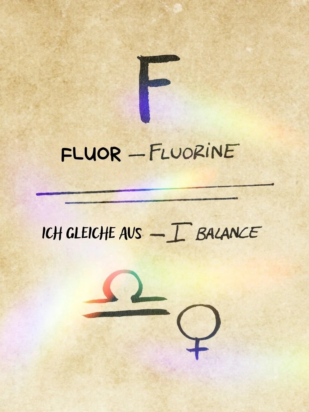 Ich gleiche Fluor aus