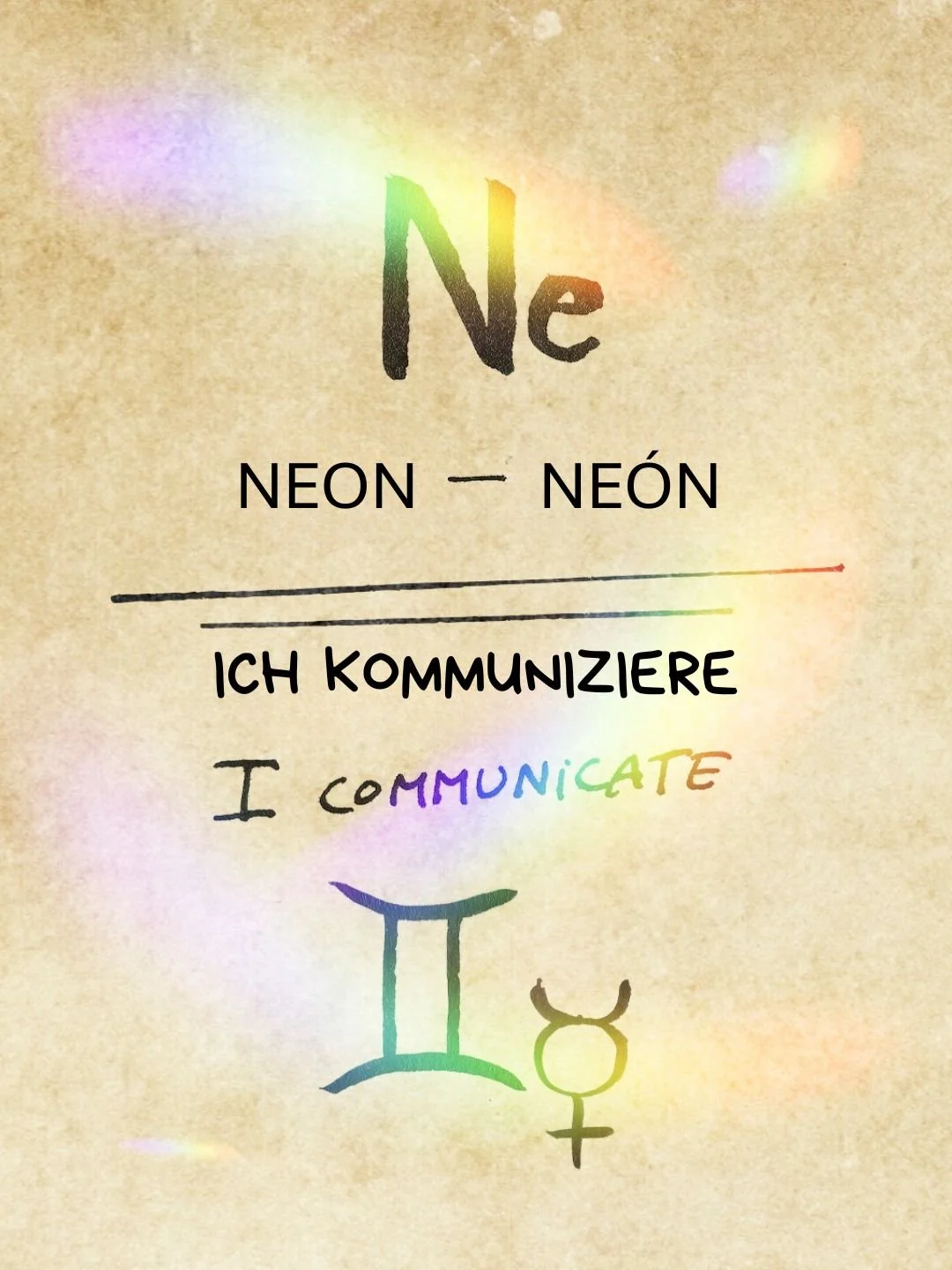 Ich kommuniziere Neon
