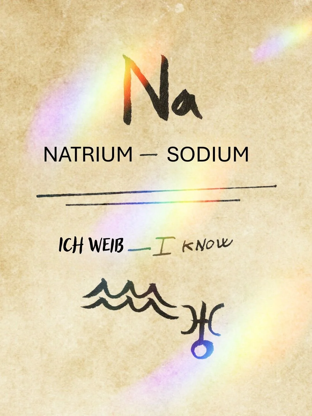 Ich weiß Natrium