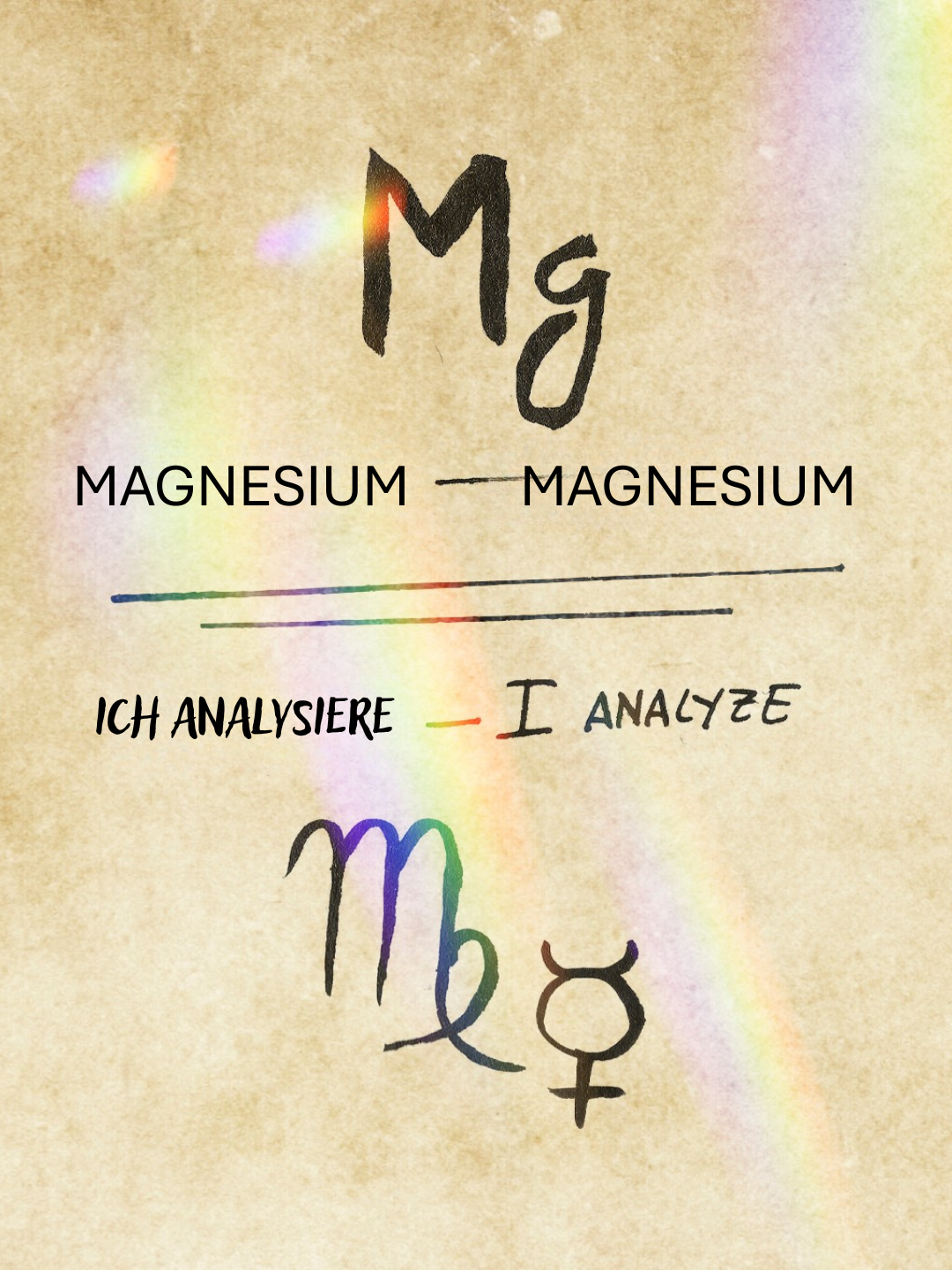 Ich analysiere Magnesium
