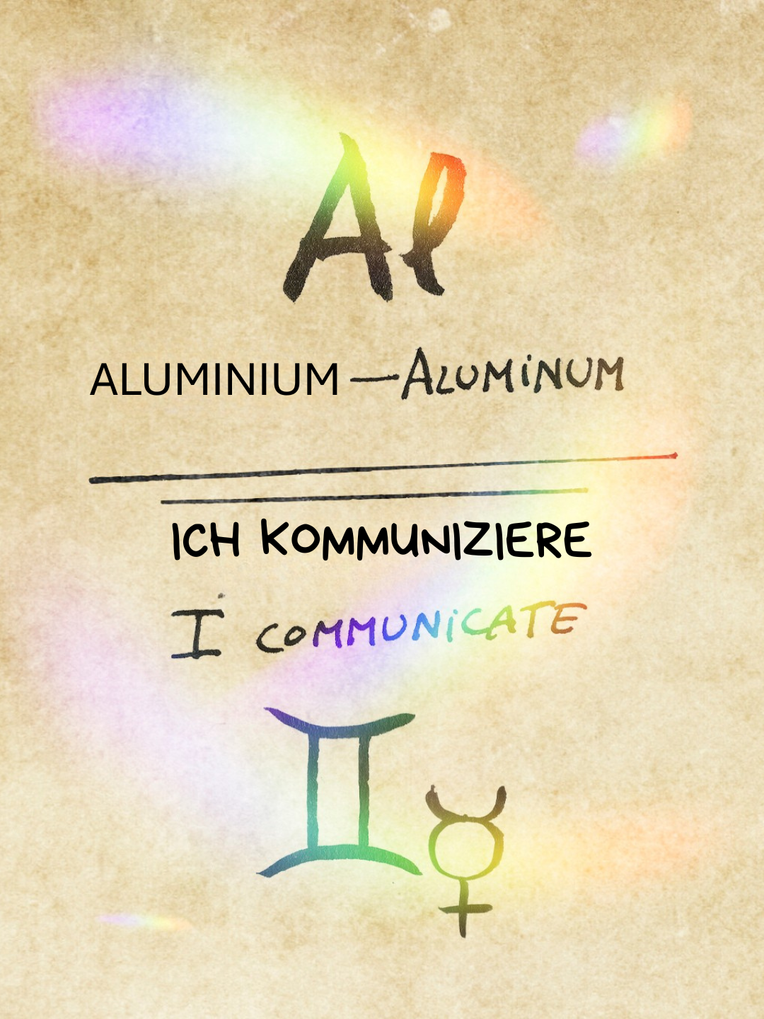 Ich kommuniziere Aluminium