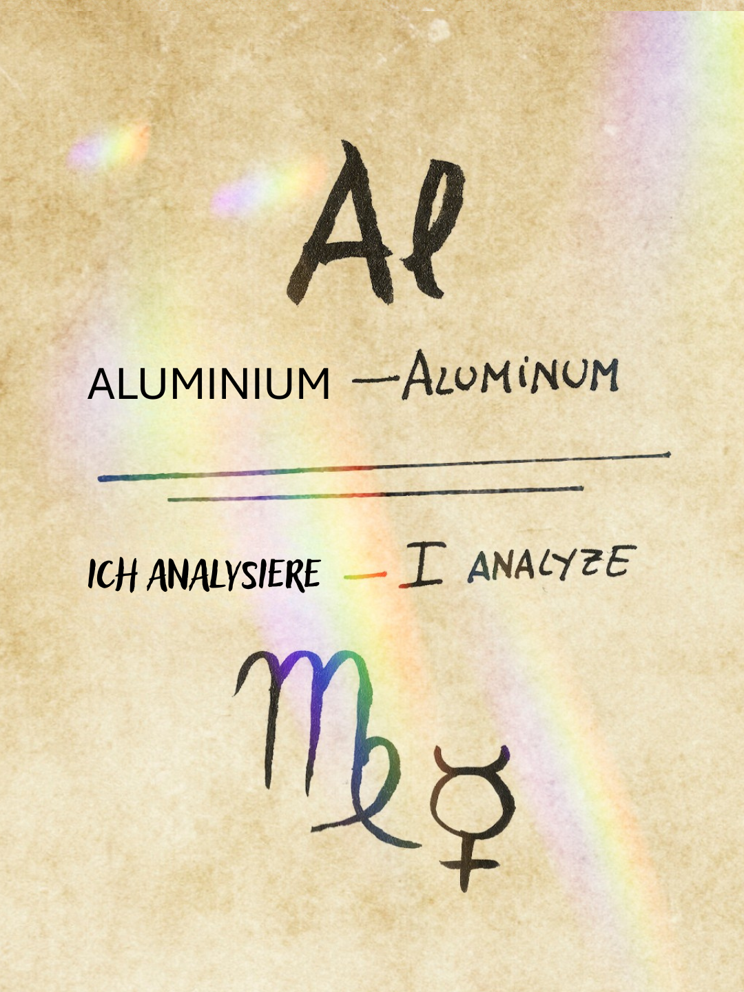 Ich analysiere Aluminium