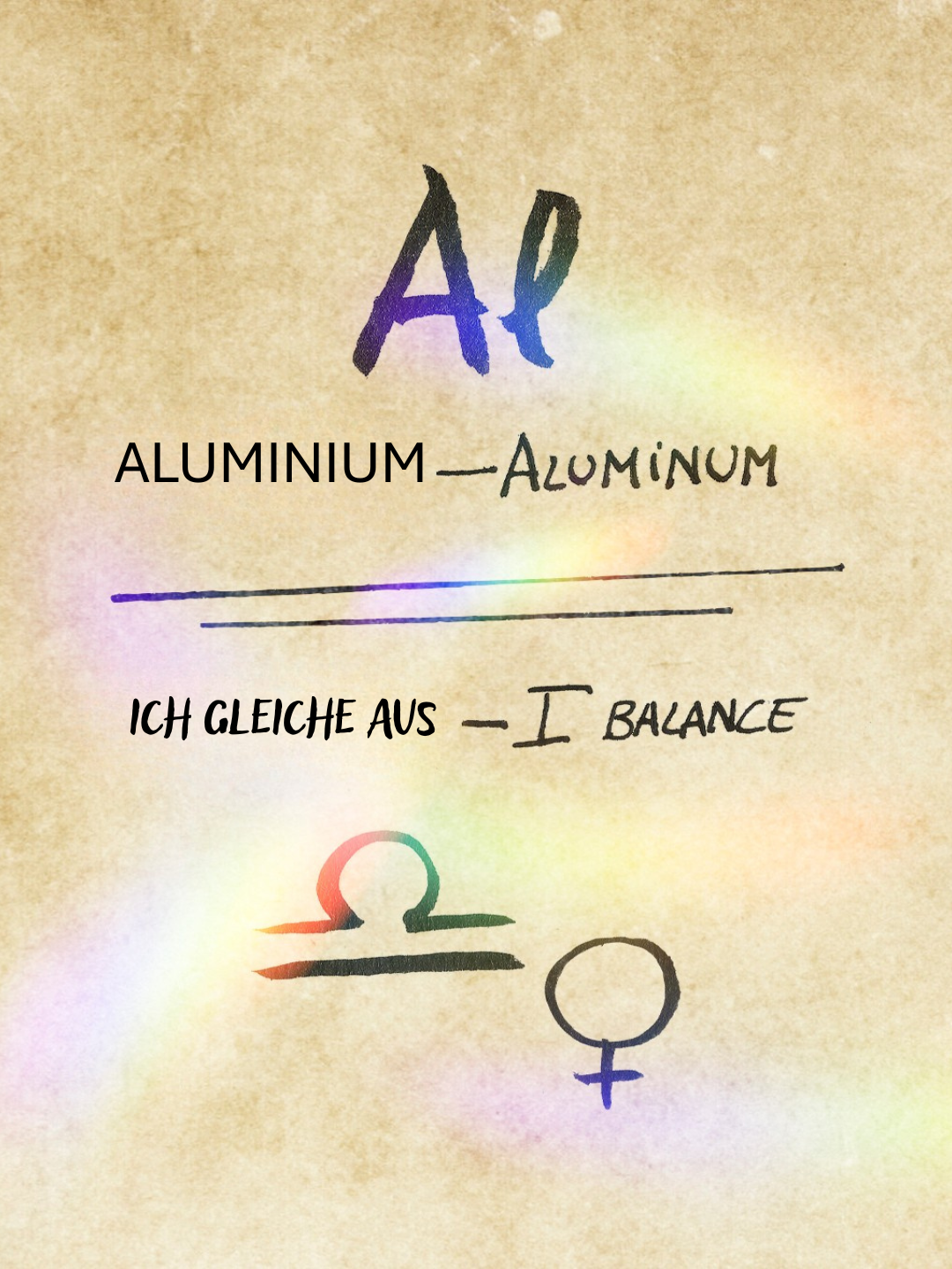 Ich gleiche Aluminium aus