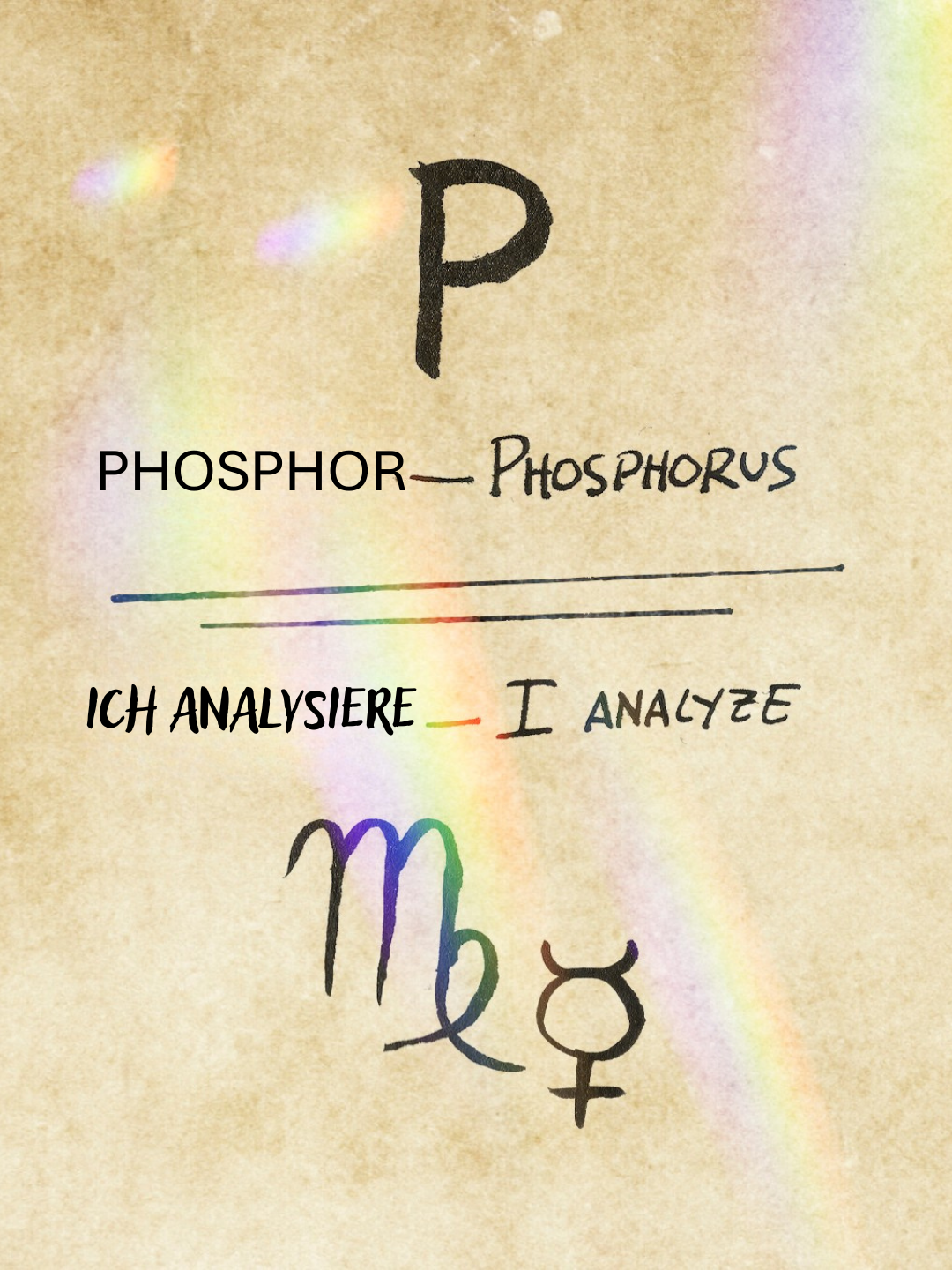Ich analysiere Phosphor