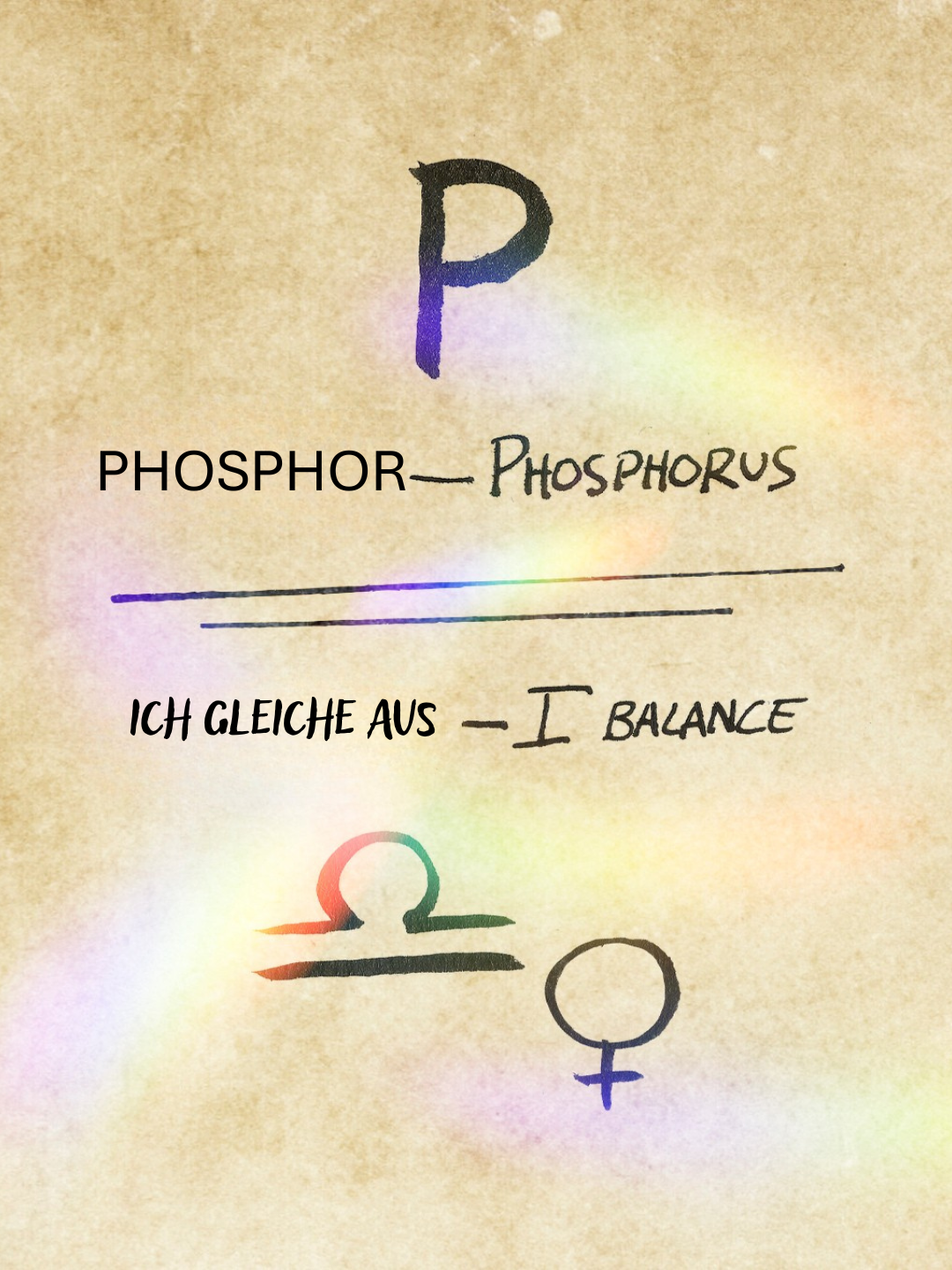 Ich gleiche Phosphor aus