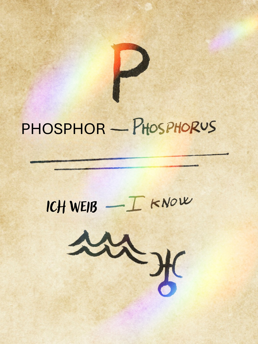 Ich weiß Phosphor