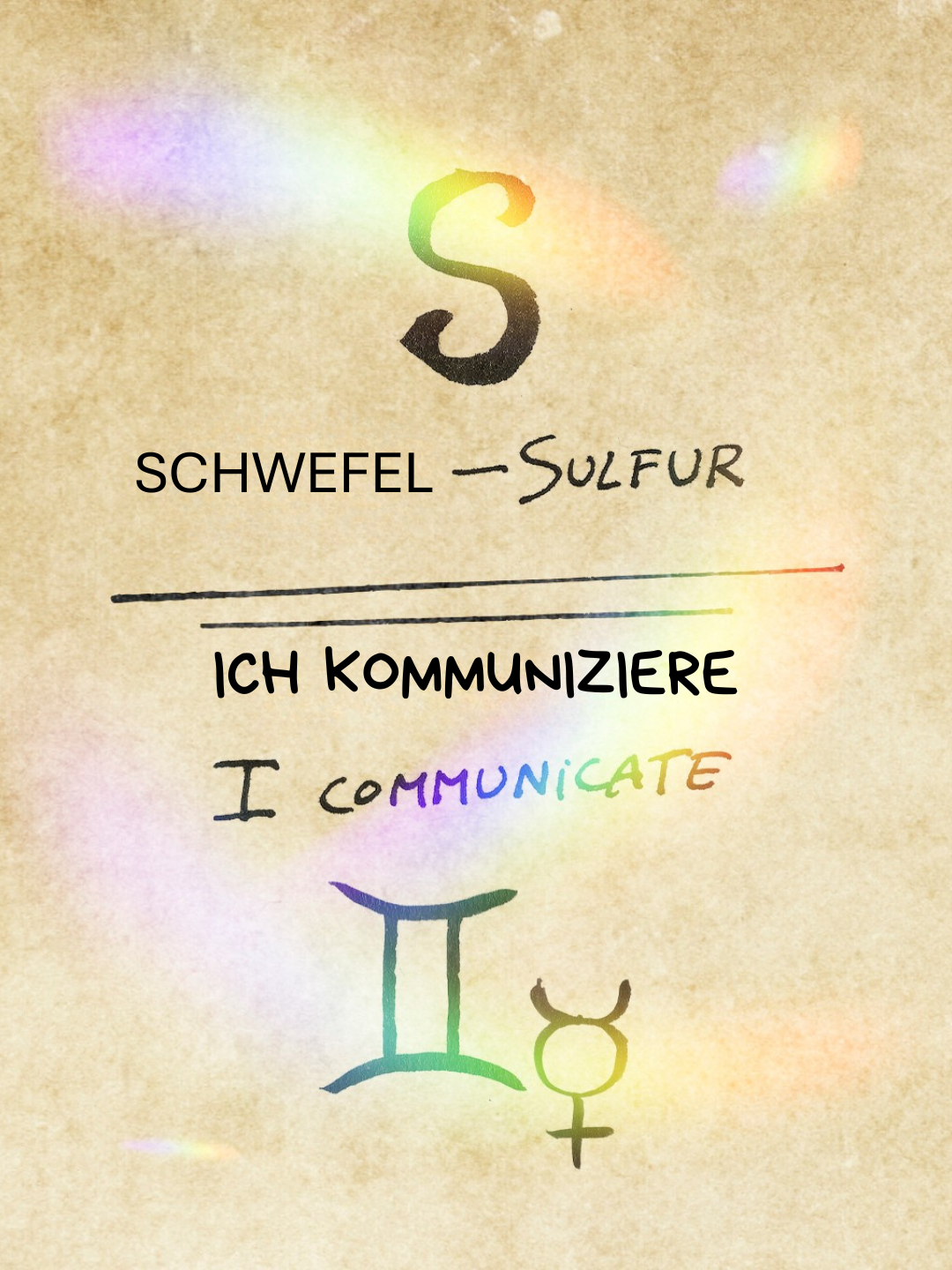 Ich kommuniziere Schwefel