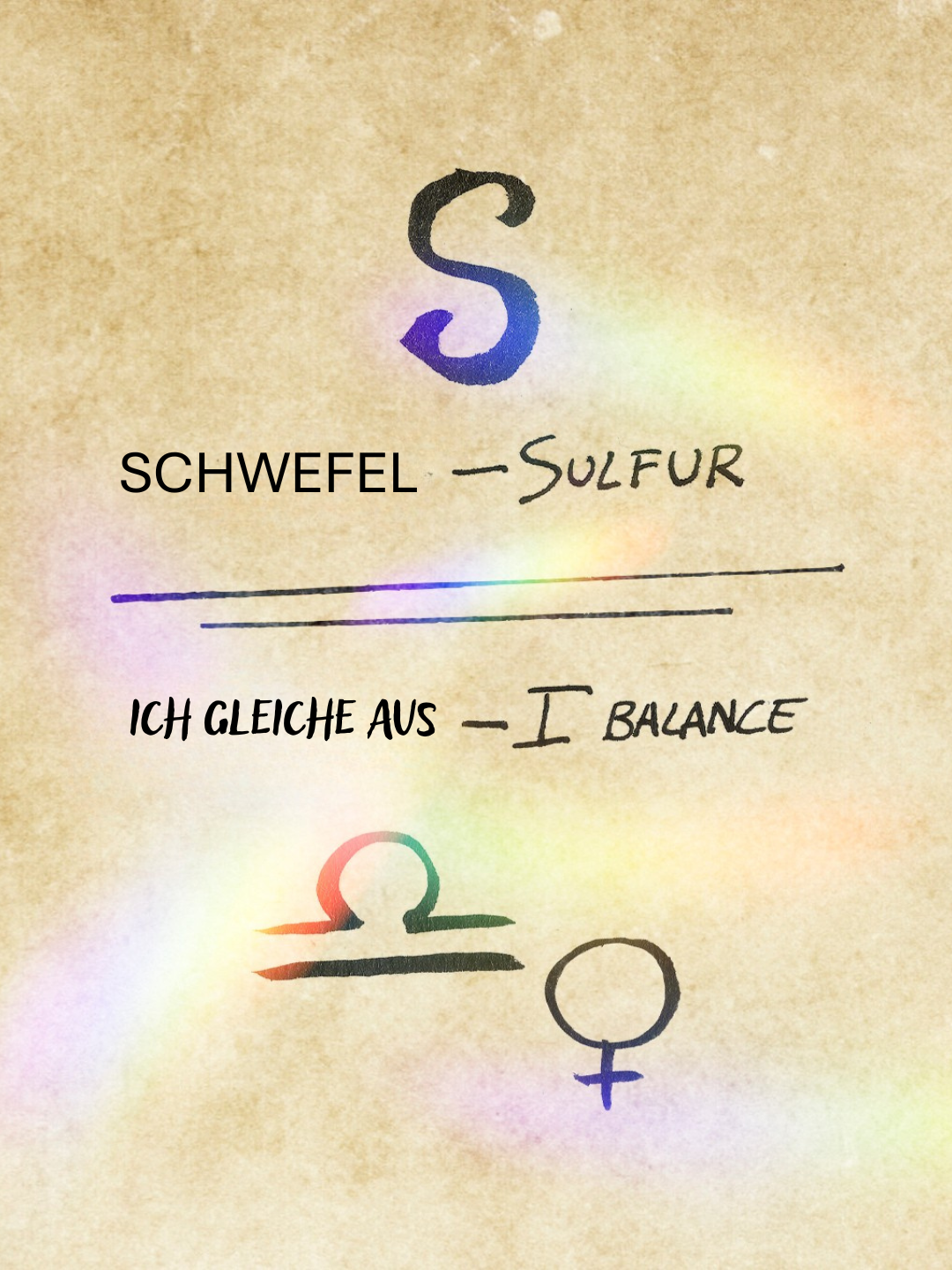Ich gleiche Schwefel aus