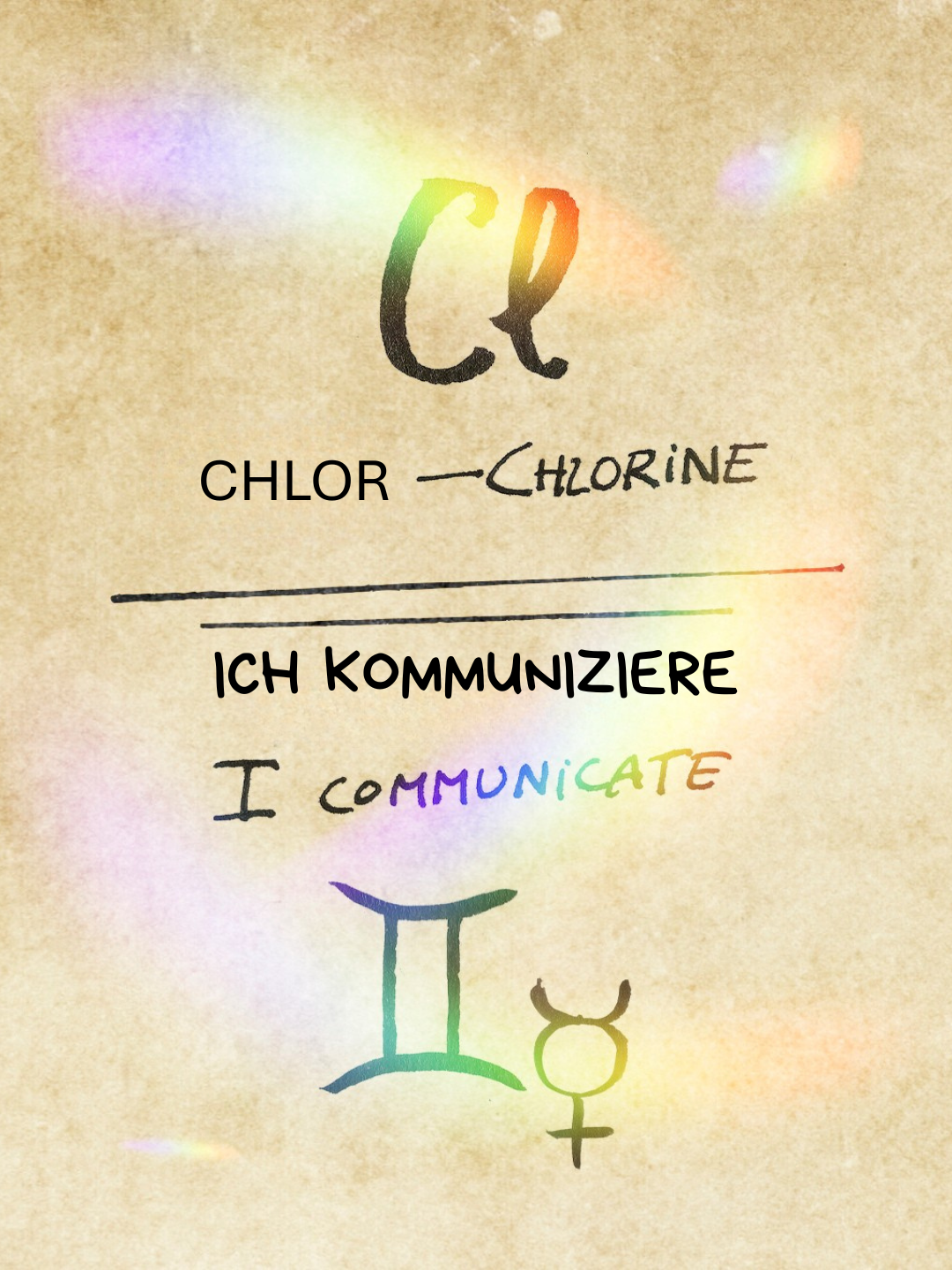 Ich kommuniziere Chlor
