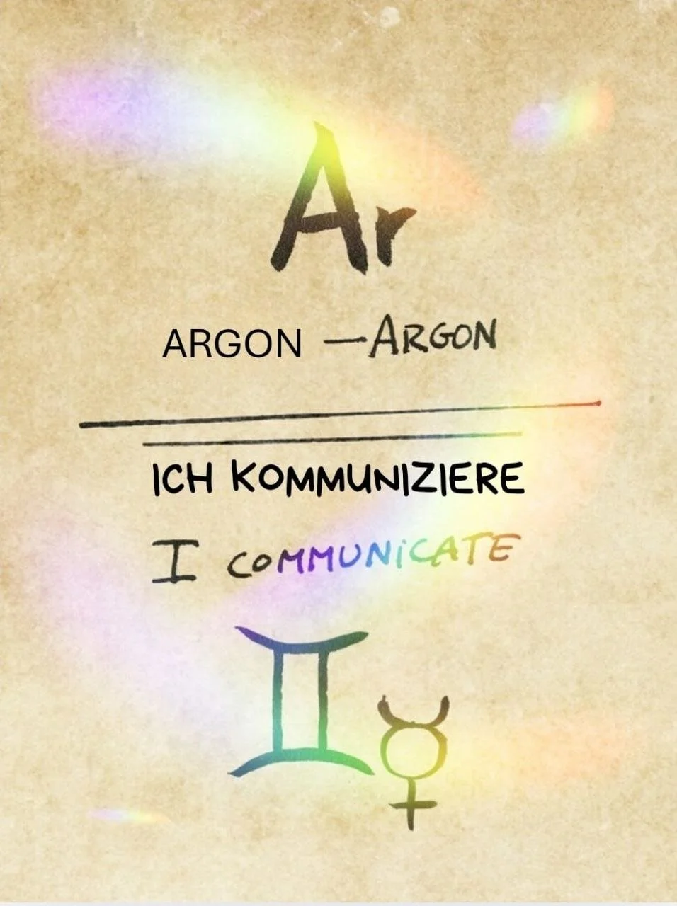 Ich kommuniziere Argon