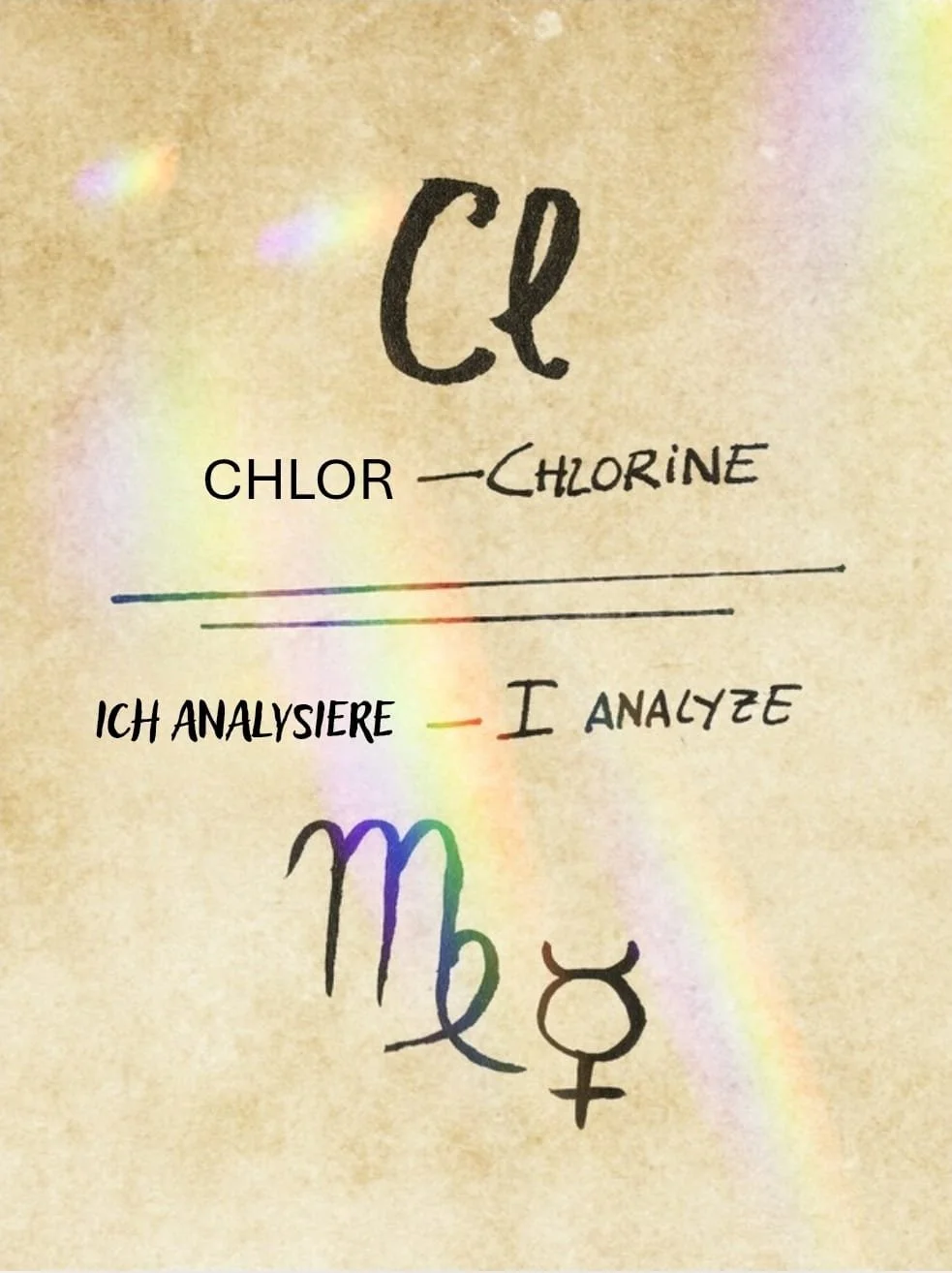 Ich analysiere Chlor