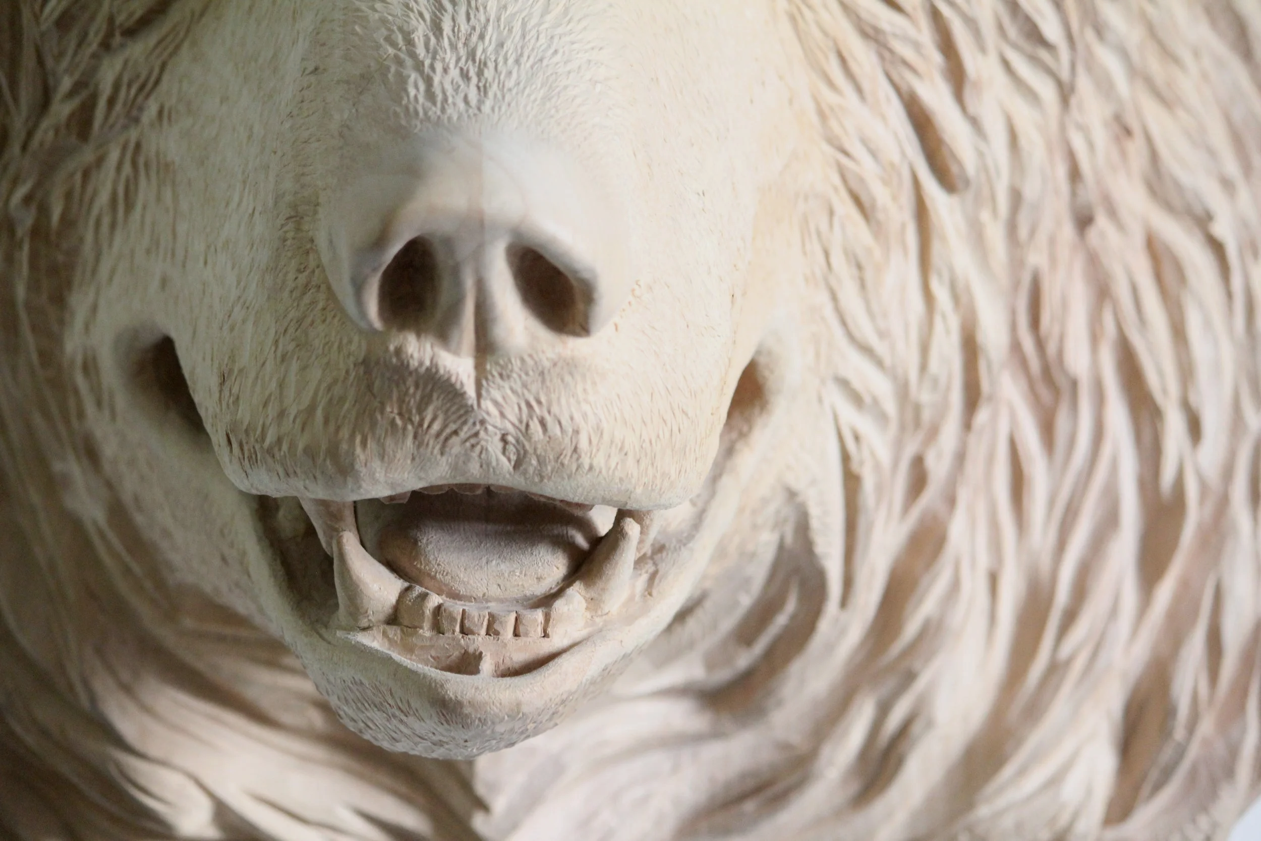 Braunbär aus Linde von Nadine Schmid, Atelier HOLZAB Holzbildhauerei Thun 