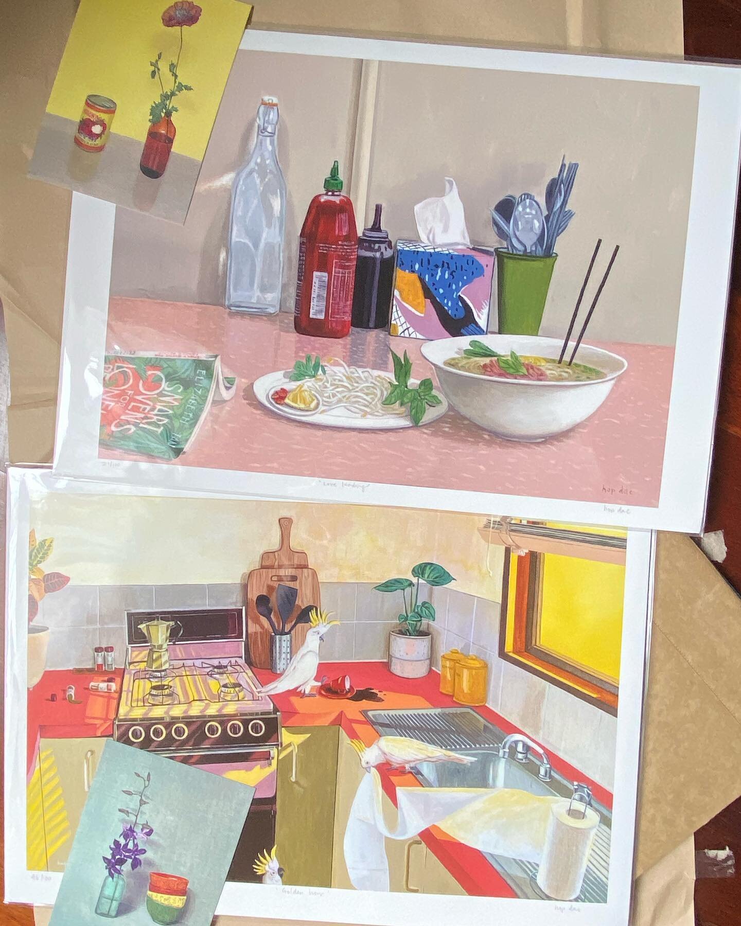 Australiana, but make it Vietnamese diaspora 🍜 I ordered these gorgeous limited edition prints from the Geelong artist @hop.dac.art Thank you for including the little postcards.

An image of phở brings memories. As a little girl I used to eat it wit