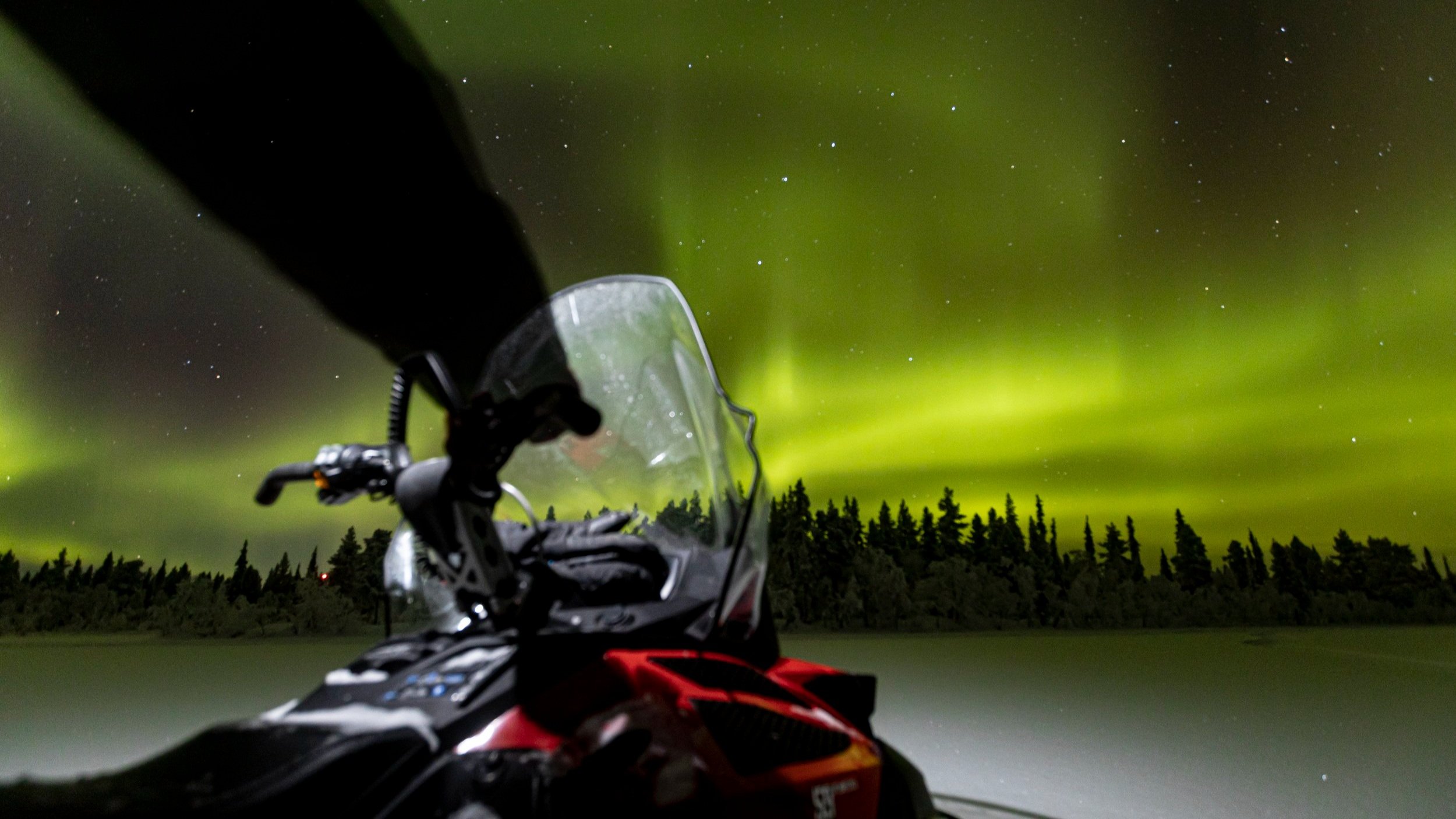 Aurora Borealis night dog sled and snowmobile tours with Snowdog - Kiruna (Swedish Lapland) 
