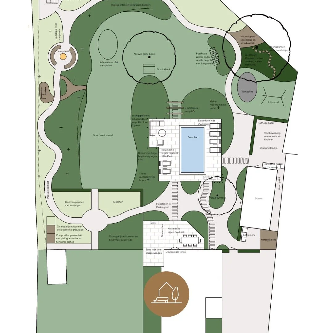 🌿 Een tuin ontwerp je niet in een week&hellip; maar je krijgt er z&oacute;veel voor terug! 

Voor deze grote landelijke tuin met uitzicht over de weilanden mocht ik een compleet ontwerp maken van indeling tot verlichting, van materialen tot beplanti