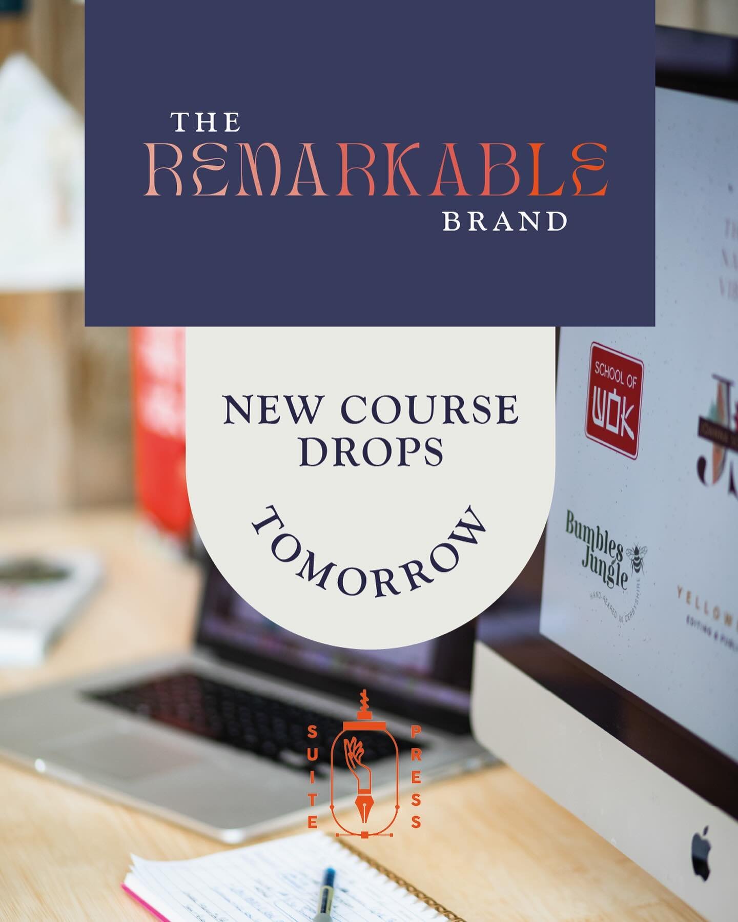 Logos, colours, vibe, fonts, templating&hellip; this covers it ALL! Join us on the debut launch of our incredible 5 week immersive &amp; creative brand course &lsquo;The Remarkable Brand&rsquo; to create an exciting, energising and UNIQUE visual bran