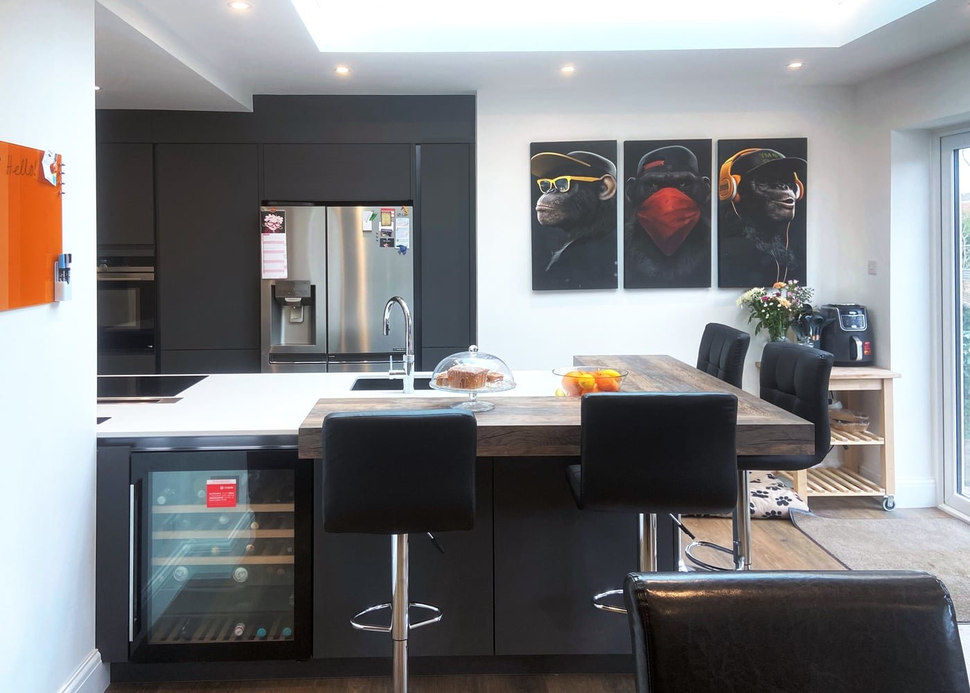 Modern Dark Grey Kitchen in North Kent