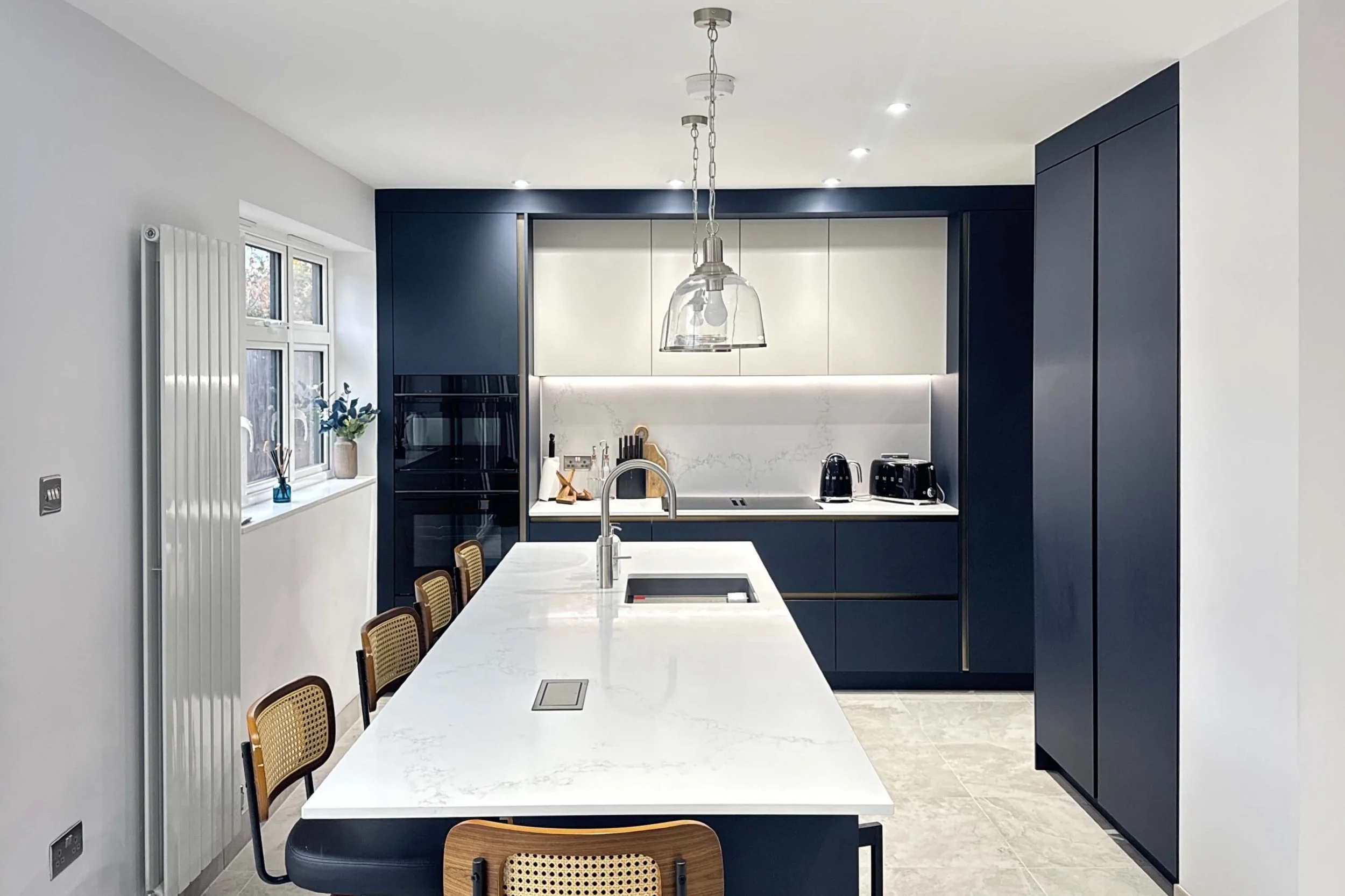 Blue Grey Modern Kitchen