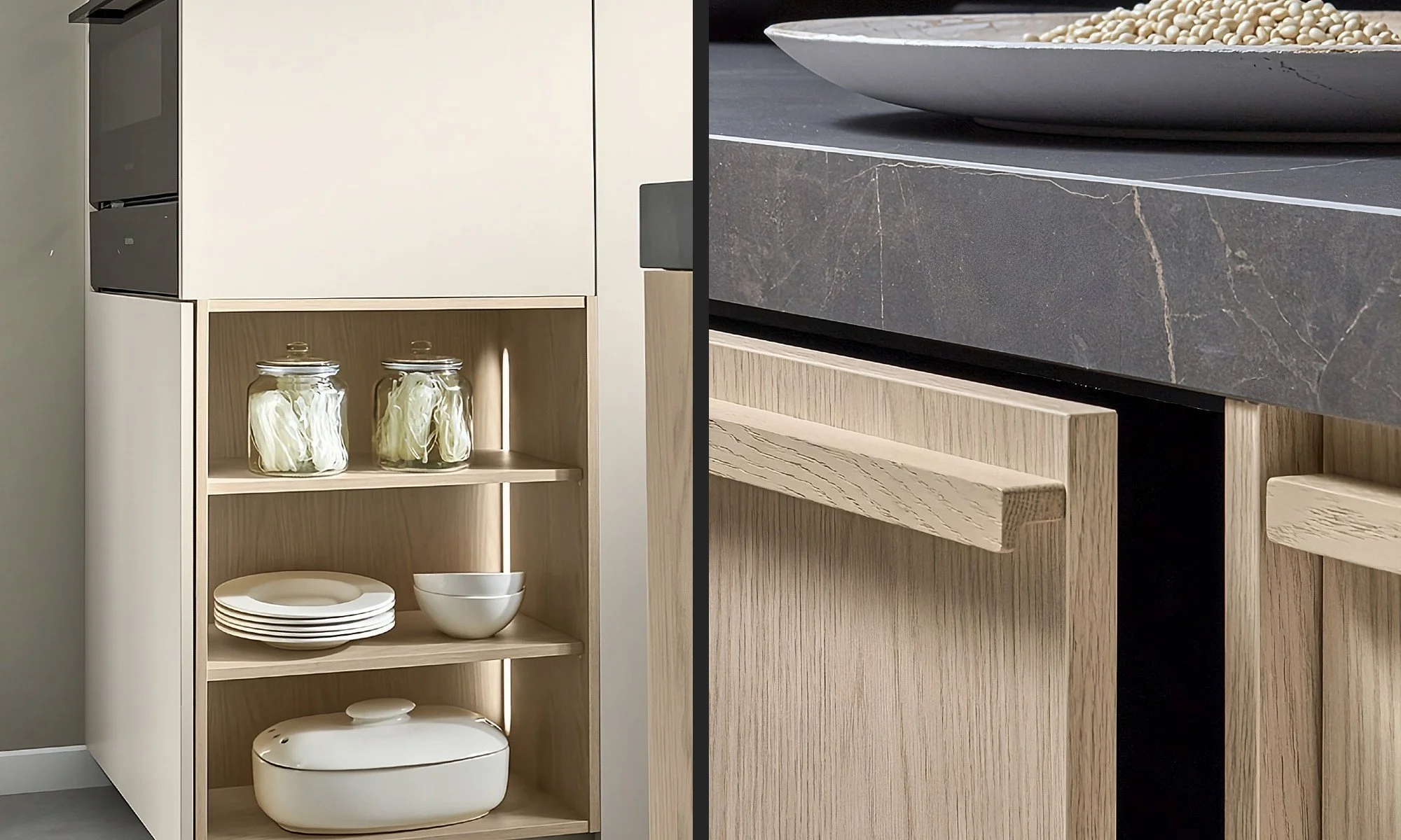 Japandi kitchen cabinetry