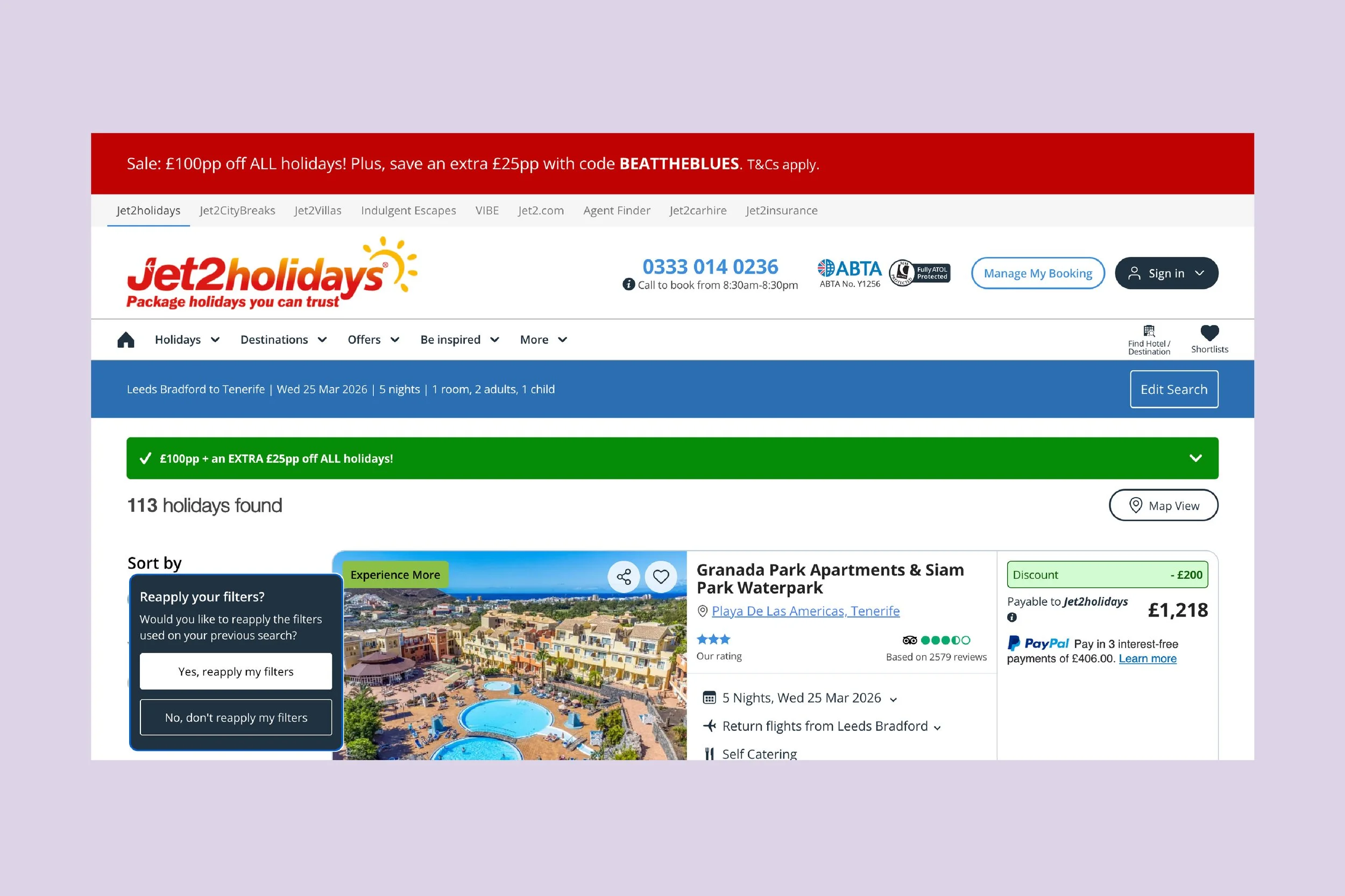 Image of Jet.com's website showing the search results for a holiday and the ability to reapply filters. Image shown over a pink background.