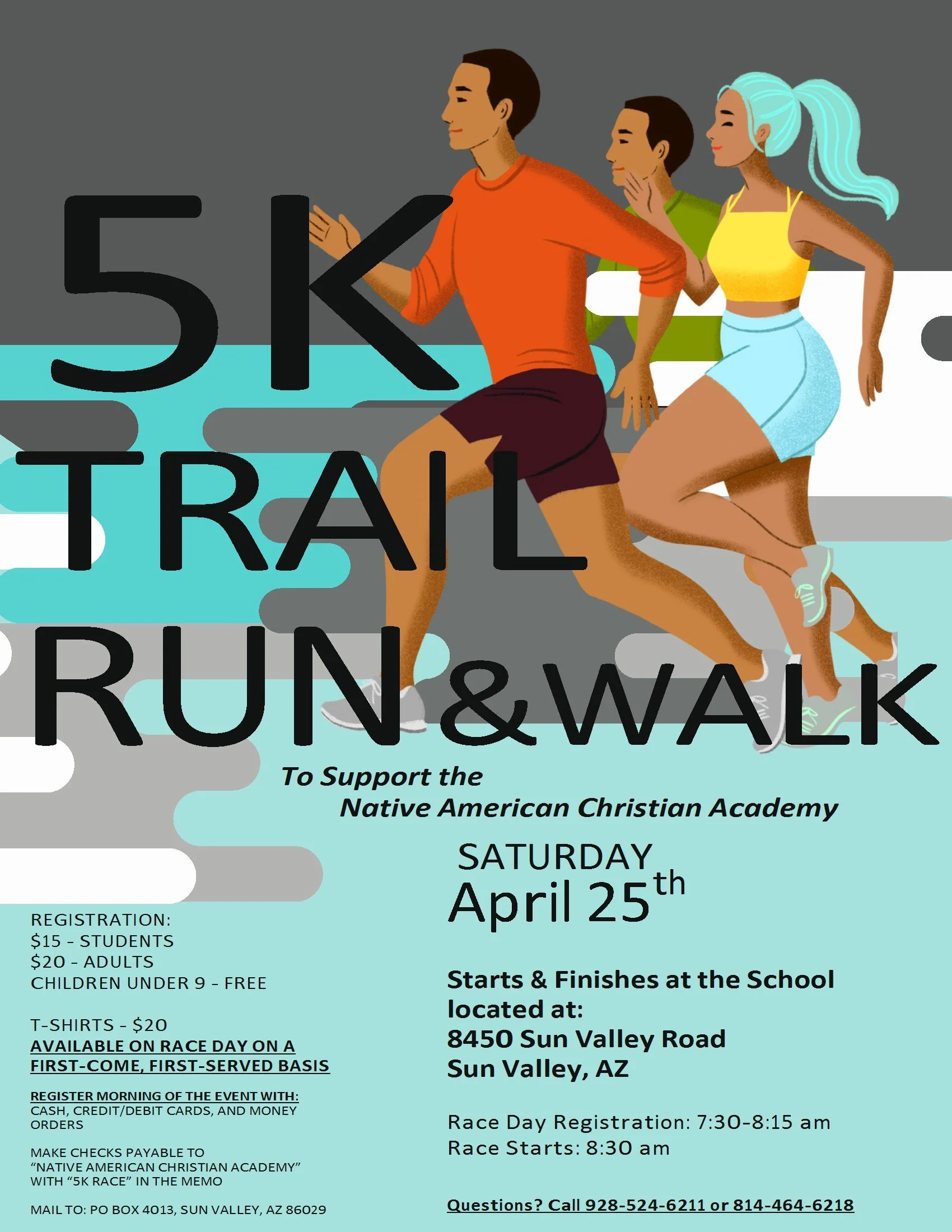 5K Trail Run & Walk – Supporting Native American Christian Academy