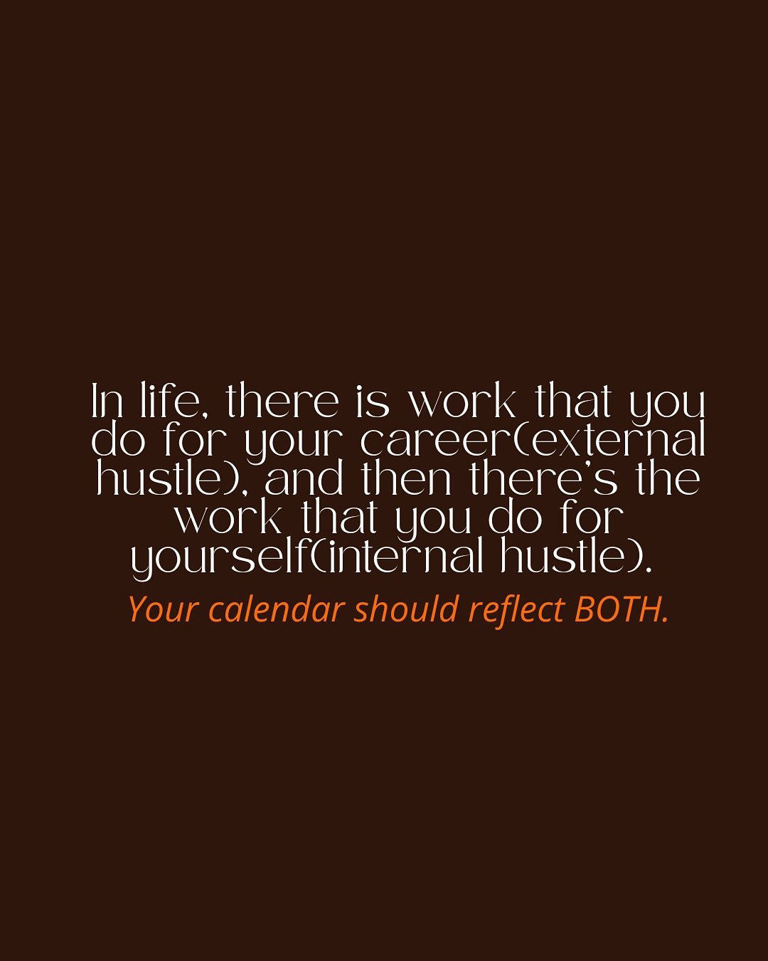 Hustle culture usually comes at the cost of our mental well-being. Suffering for the win.

Scheduling pockets of mental fitness in your calendar allows for an era where:

We hustle (very much required&hellip; Gen Z is getting it all wrong ;))
AND, in
