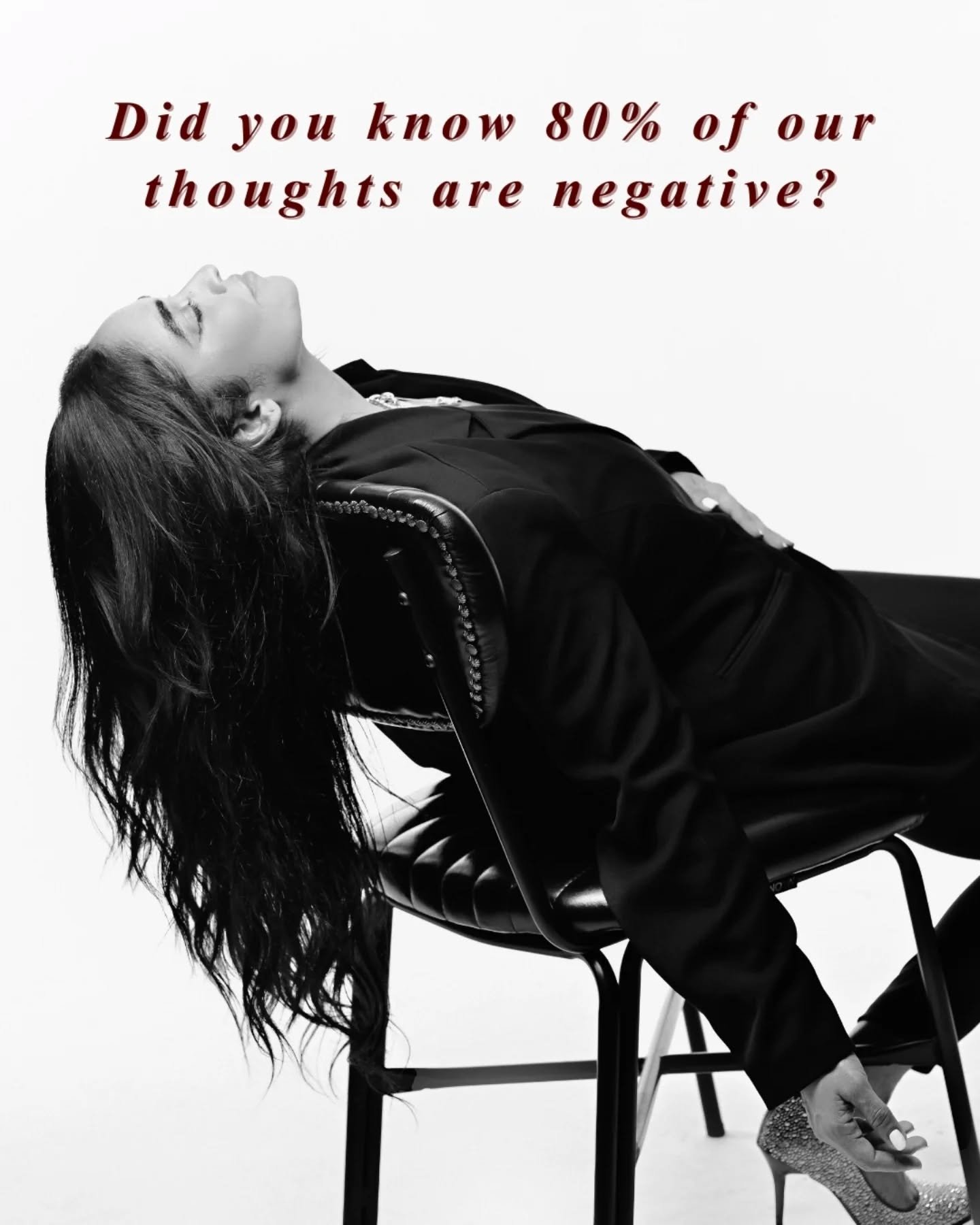 Did you know:
80% of your thoughts are negative.
AND 95% are repetitive. 

Paying attention to my thoughts and tracking which ones am I funding, which ones am I retiring and which ones am I repurposing was a huge turning point in my journey to seeing