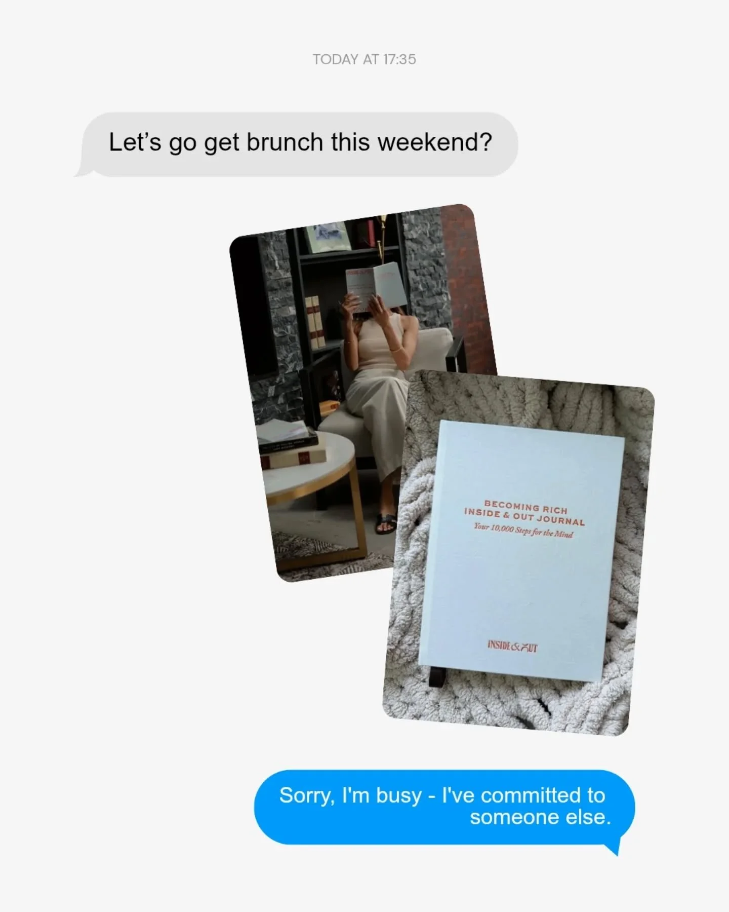 This weekend looks like slowing down, checking in, and actually showing up for myself!

If you&rsquo;re in your &ldquo;choose me&rdquo; era too&hellip;join the waitlist for our physical journal; Becoming Rich Inside &amp; Out. ✨