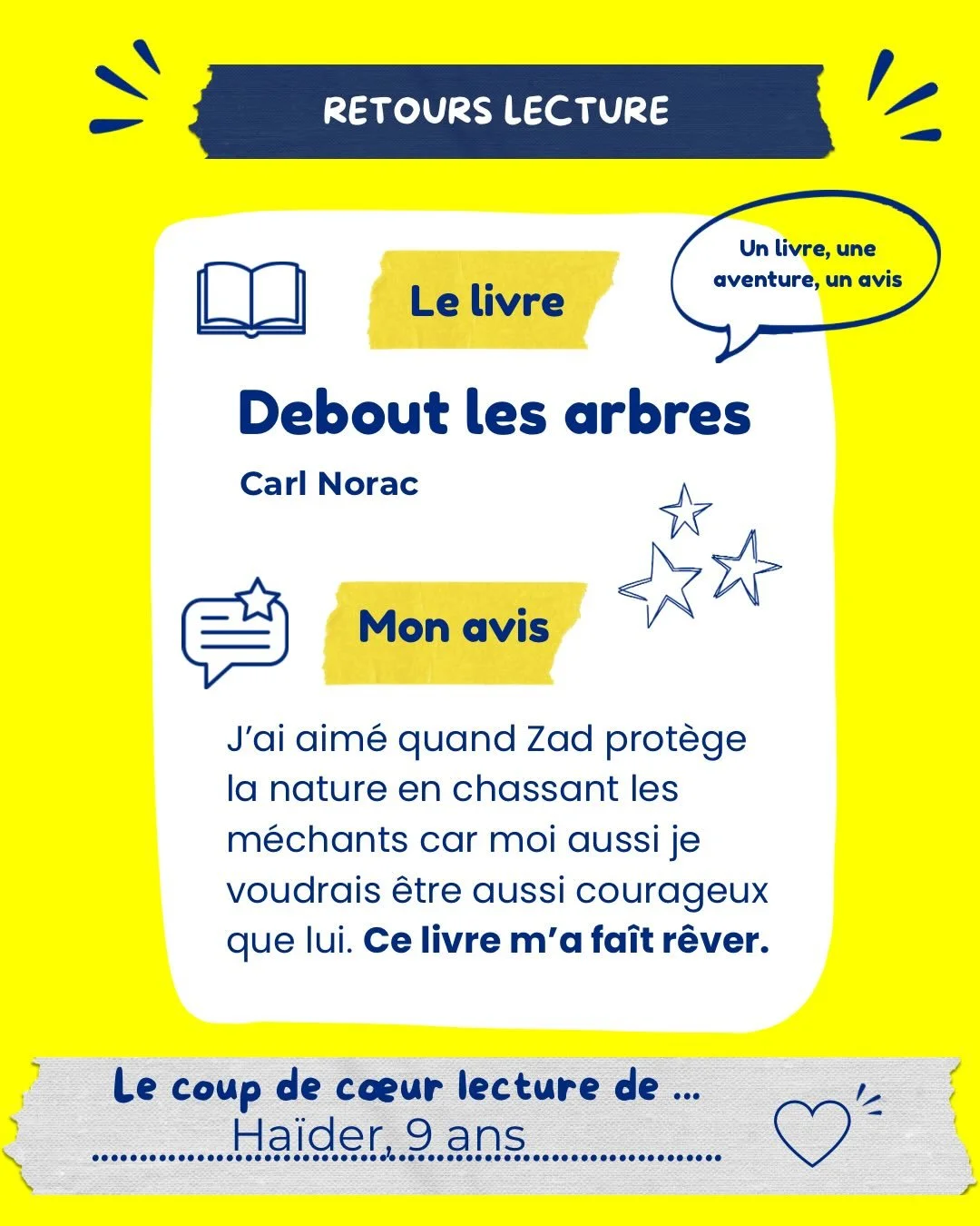&ldquo;Ce livre m&rsquo;a fait r&ecirc;ver&hellip;&rdquo;

Les mots d&rsquo;un enfant valent souvent bien plus qu&rsquo;un long discours&hellip; Ils disent l&rsquo;essentiel 🤍

Bravo &agrave; lui pour ce regard sinc&egrave;re et curieux sur sa lectu