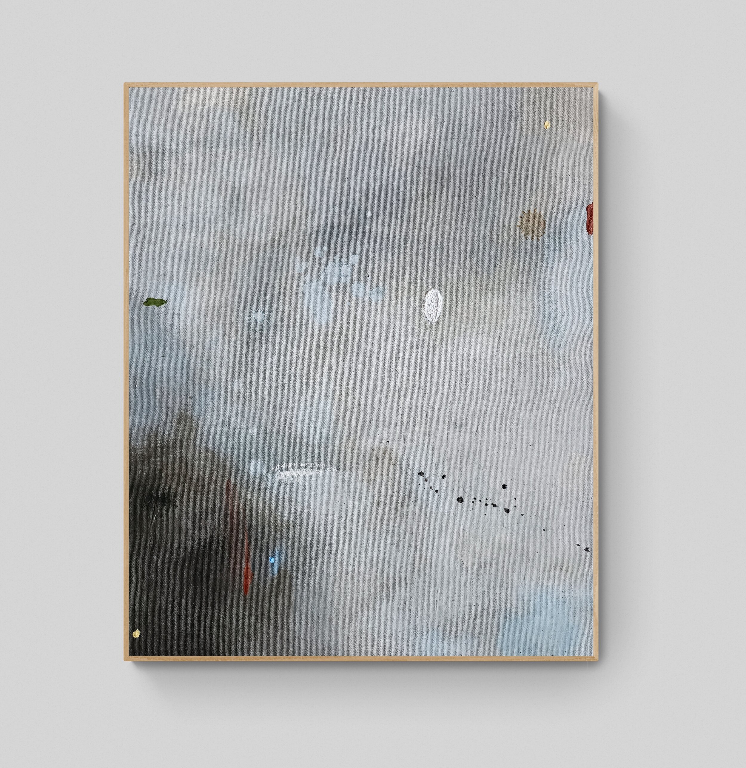 Wabi Sabi mixed media abstract painting by MandrikaArt, Wabi Sabi inspired artwork in neutral colors