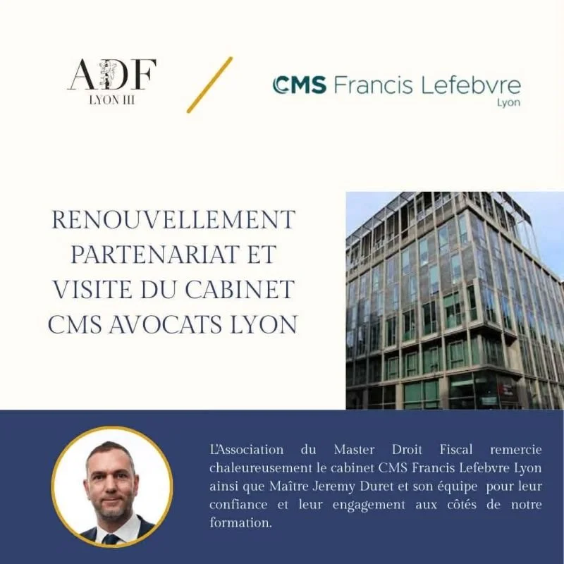 Visite chez notre partenaire - CMS Francis Lefebvre Lyon avocats
