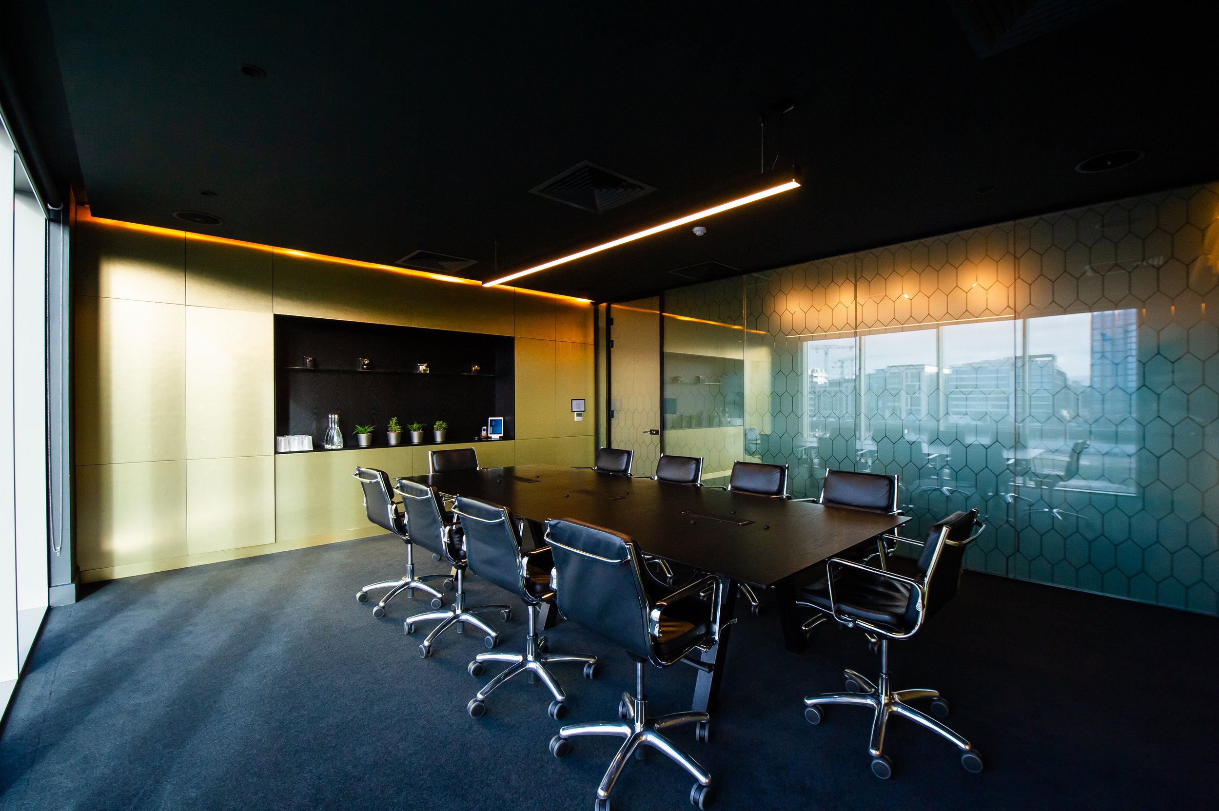 Boardroom of Bvlgari office. Designed by Designfolk Consultants.