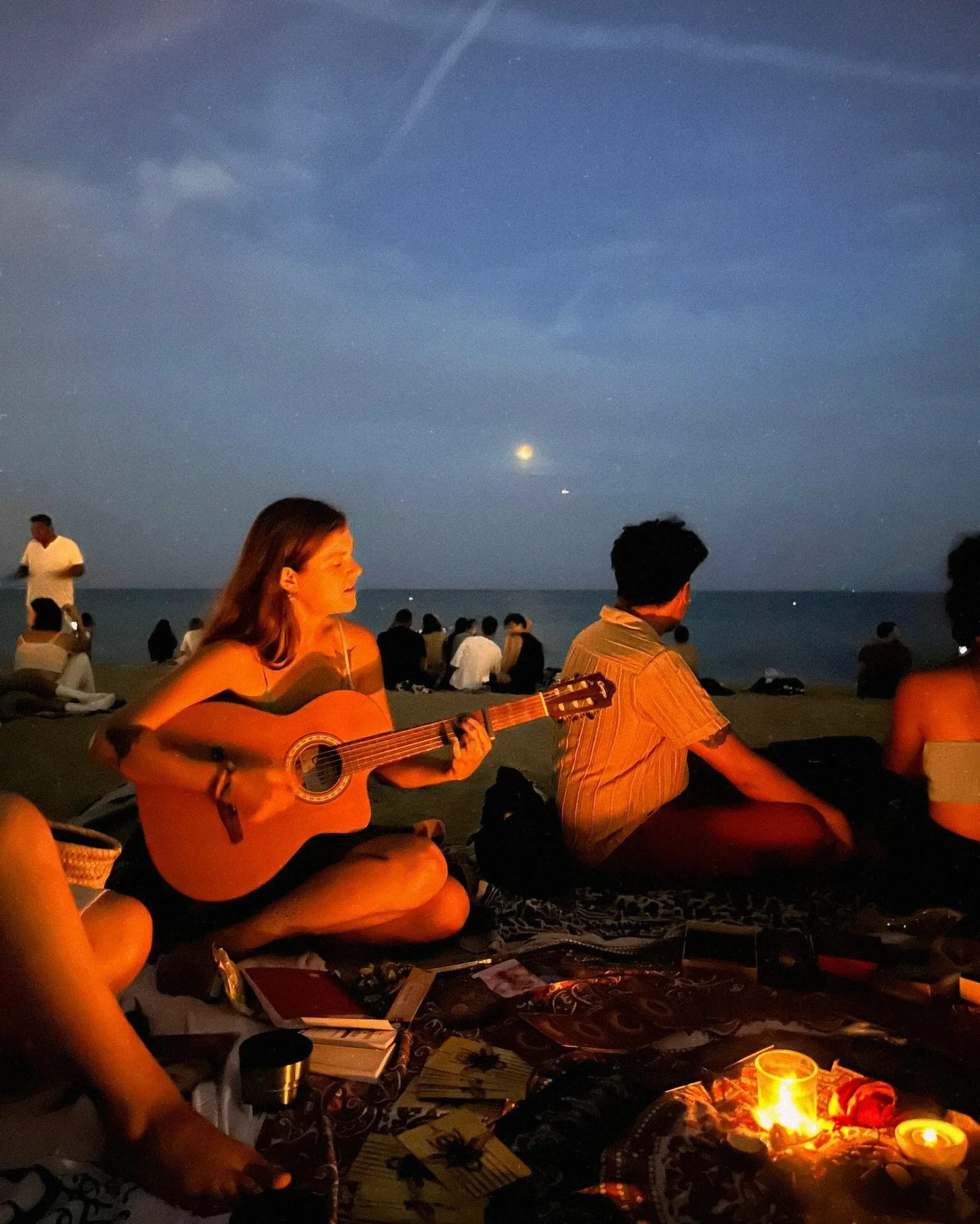 Flowing into this space between eclipses with joy, gratitude, peace. Singing in circle, howling to the moon, invoking ease and truth. Feeling held and nurtured, seen and heard, loved and free. Diving in the dark sea and resting on the surface, watchi