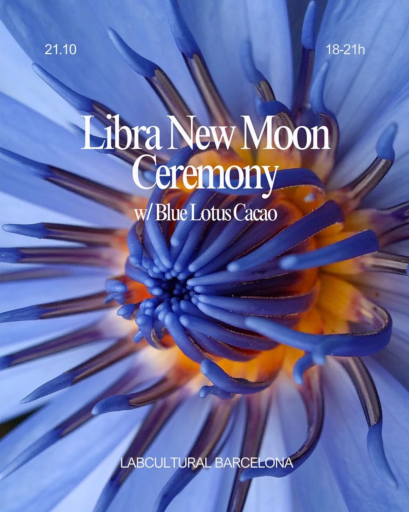 𖤓 Libra New Moon Ceremony w Blue Lotus Cacao 𖤓 

In two weeks I&rsquo;m opening this space for us to come together under the Libra new moon and explore the balance and dance between giving and receiving, between self and other, between freedom and 