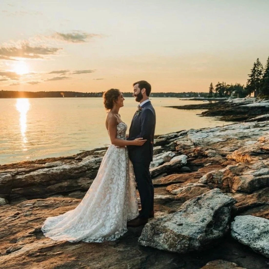 Best Wedding Hair and Makeup in Maine. Summer Maine Weddings.