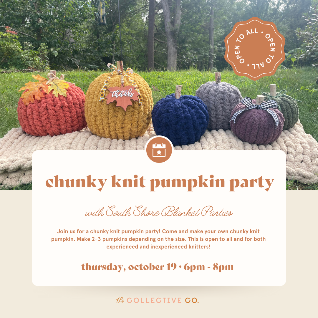 chunky knit pumpkin party