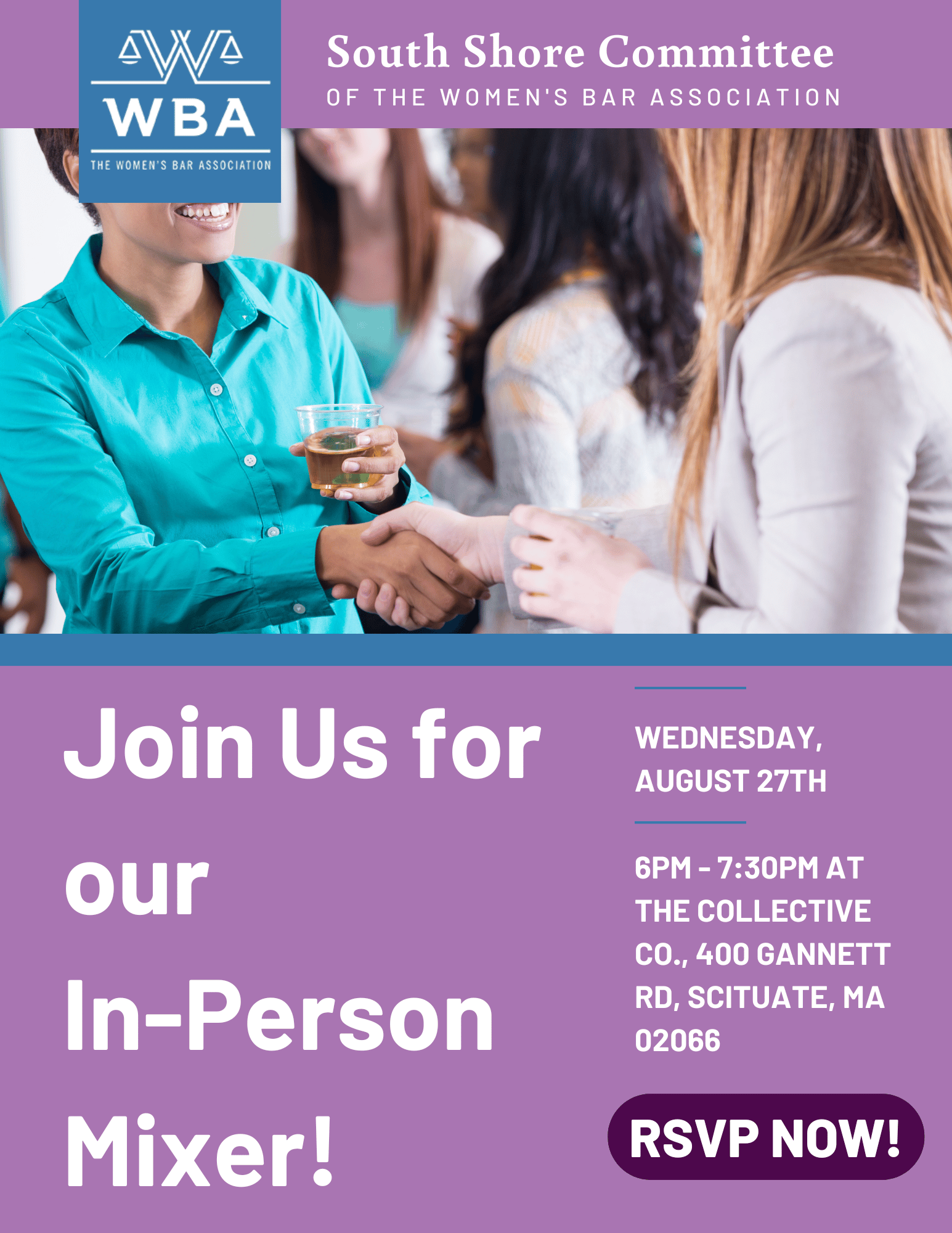 The women’s bar association in-person mixer