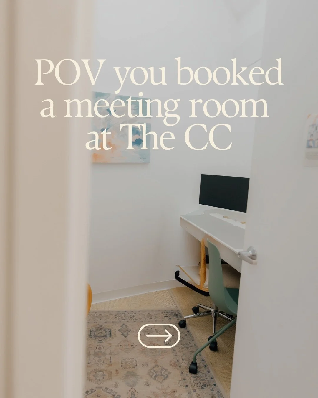 This is your sign. Our meeting rooms are glorious. Available by the day, half day or hour. With everything you need. Think of them as a private office on demand. No membership required. 

Oh and booking is super easy. Just head to theccsouthshore.com