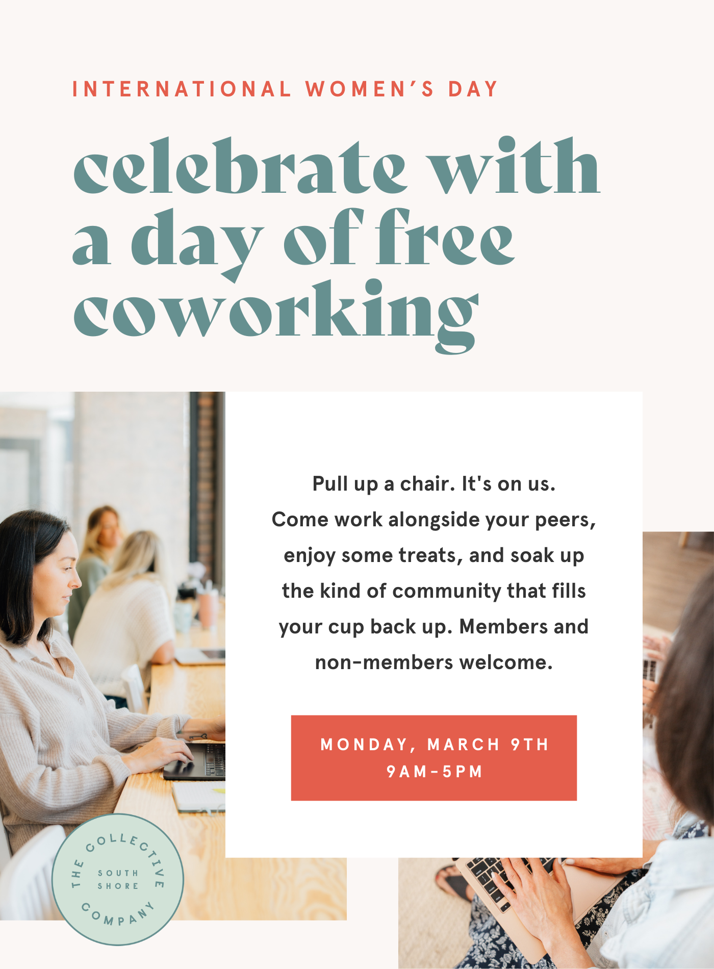 International women’s day open house and  Monday kickstart