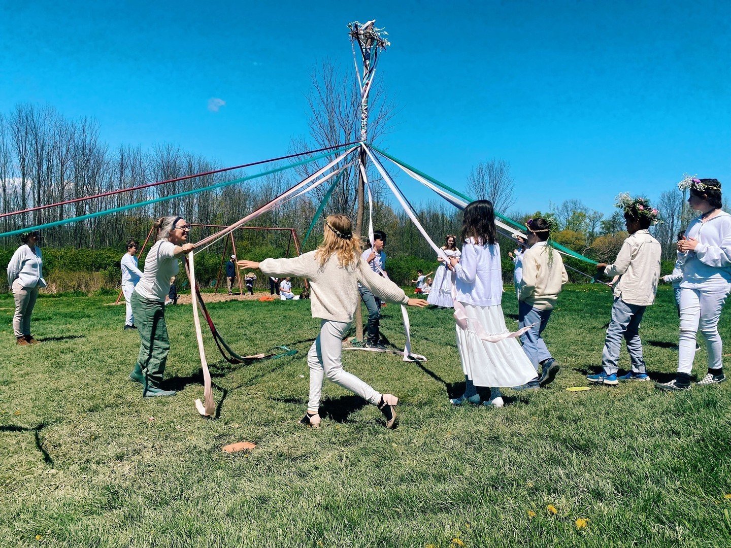 We're getting ready for MayFaire! 10am-2pm Saturday, May the 4th. Join us for maypole dances, live music, puppet shows, natural crafts for kids, local artisan vendors, cake walk, bake sale, and book swap.⁠
⁠
#mayfaire #springfestival #mayday #beltane