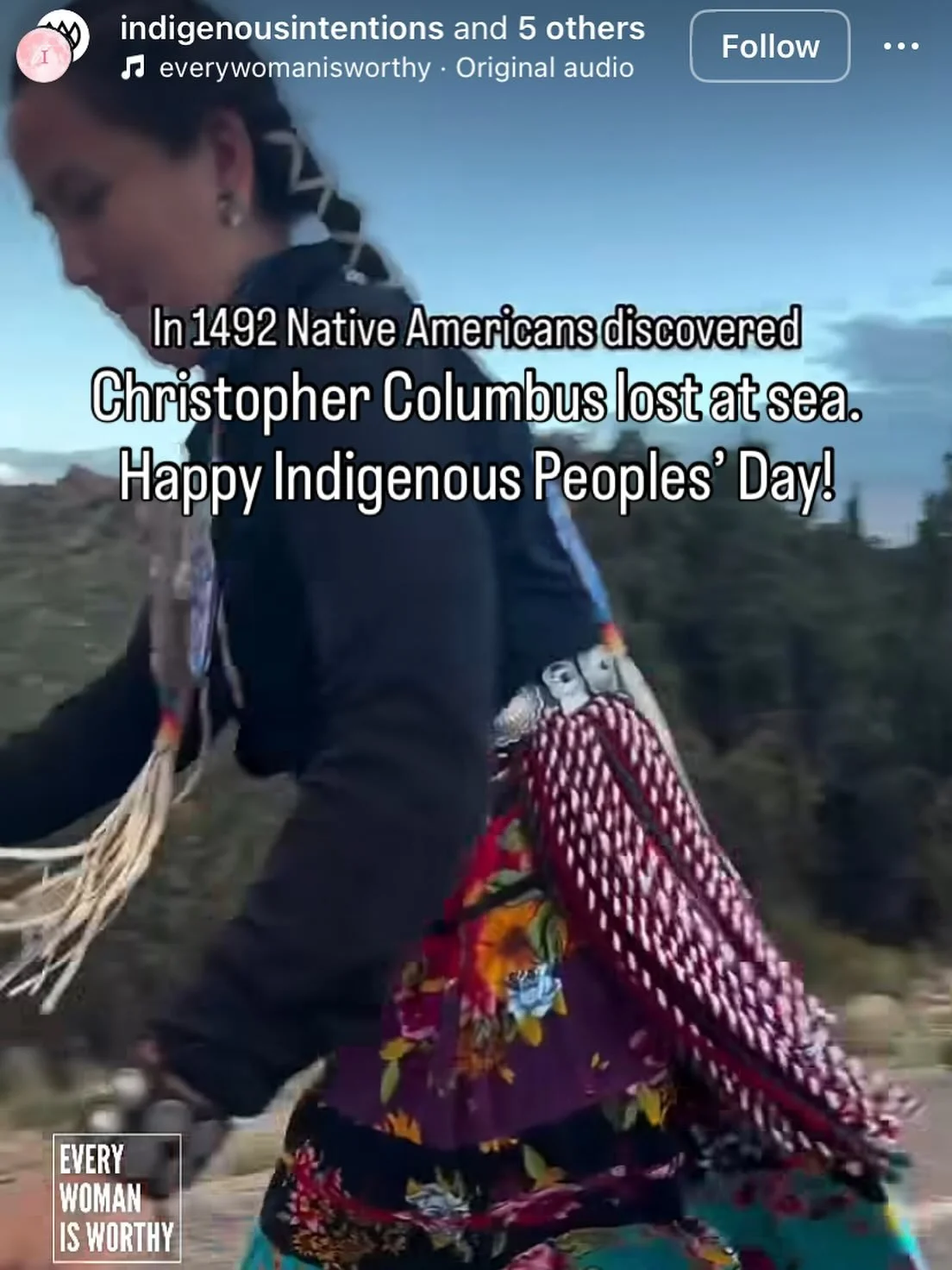 Follow @indigenousintentions for more content that celebrates Native culture, history, individuals, and causes.