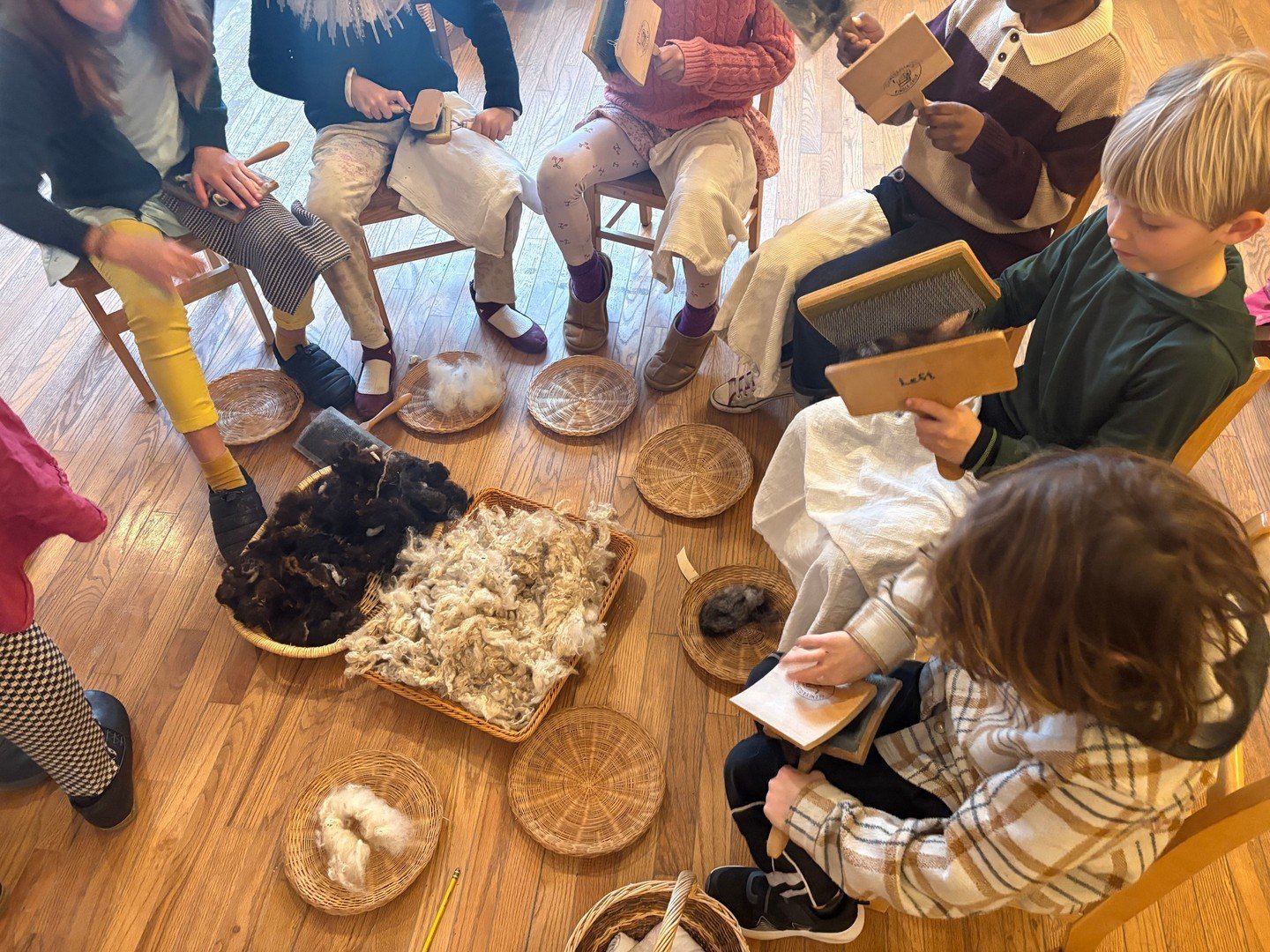 Grade 3's "Living on Earth" curriculum is entering its Clothing Unit. 3rd graders want to know where things come from, how things are made, and whether they can make them themselves! This makes for a year filled with cooking, shelter-buildi