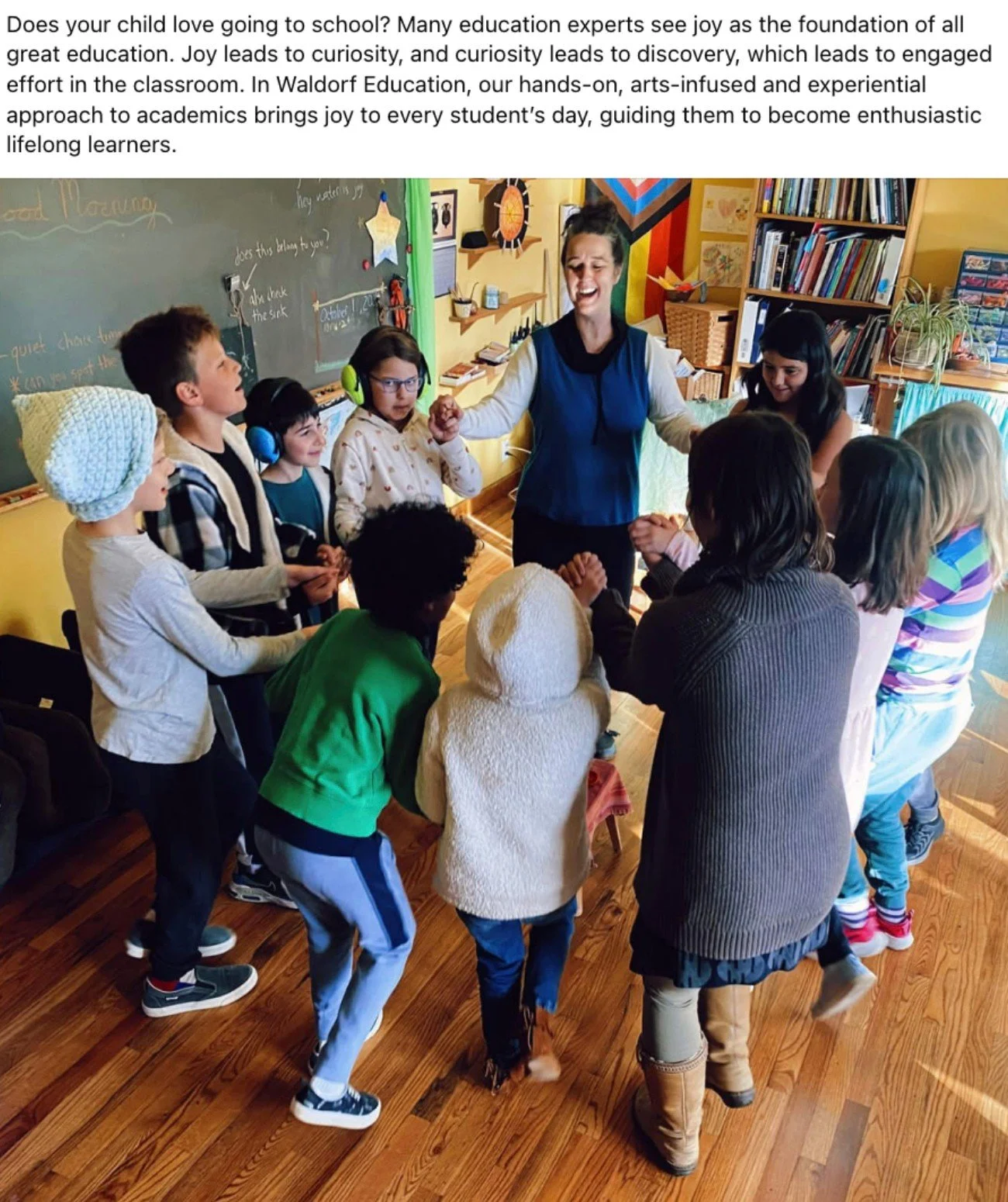 Joy is the key to success in school!⁠
⁠
Contact us for a tour!⁠
⁠
⁠
#preschool #kindergarten #elementary #middleschool #ithacawaldorf #ithacawaldorfschool #ithaca #ithacany #ithacanewyork #fingerlakes #waldorf #waldorfeducation #awsna #wecan