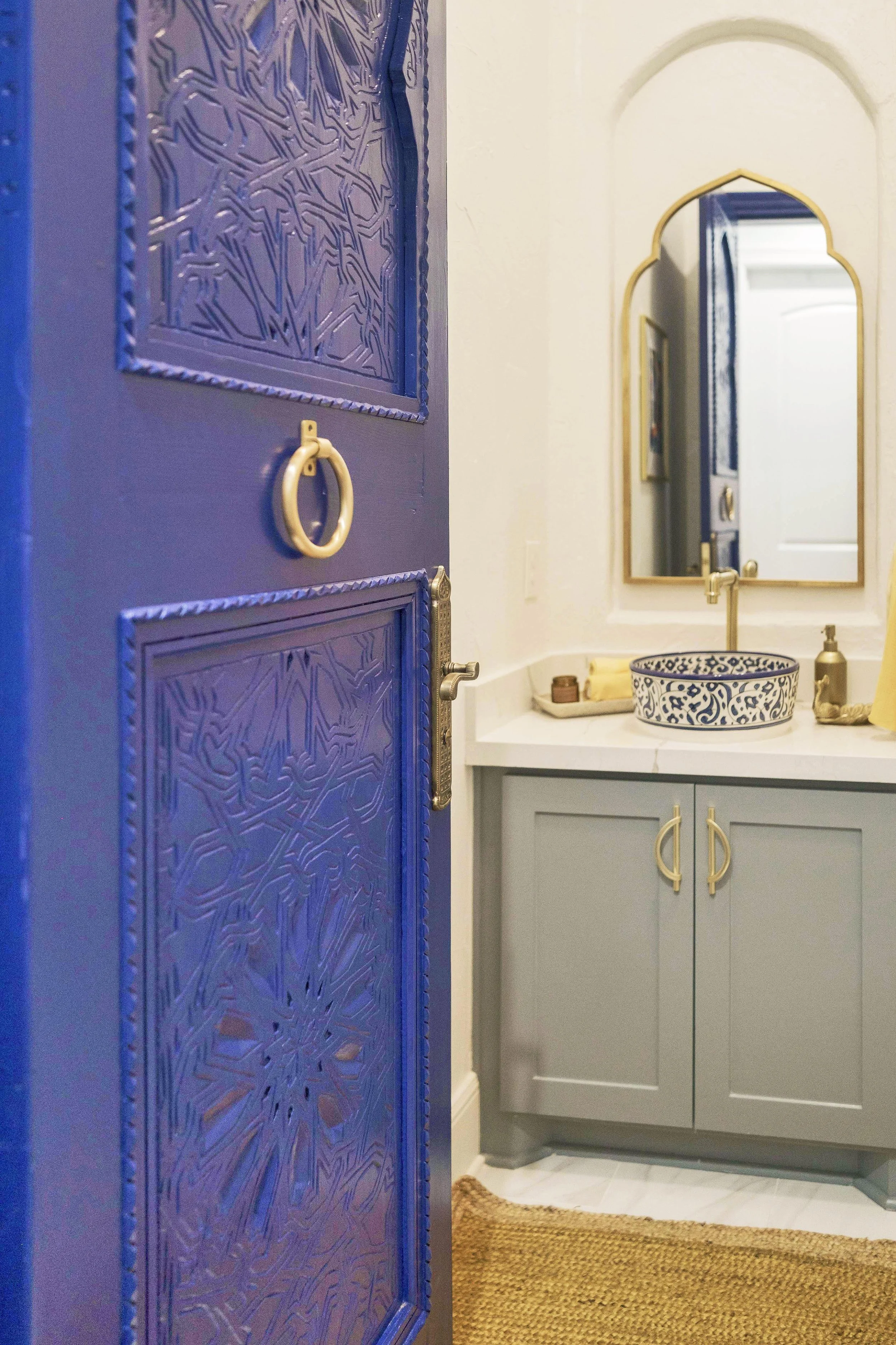 Come in to a Powder Room inspired by Majorelle Gardens...