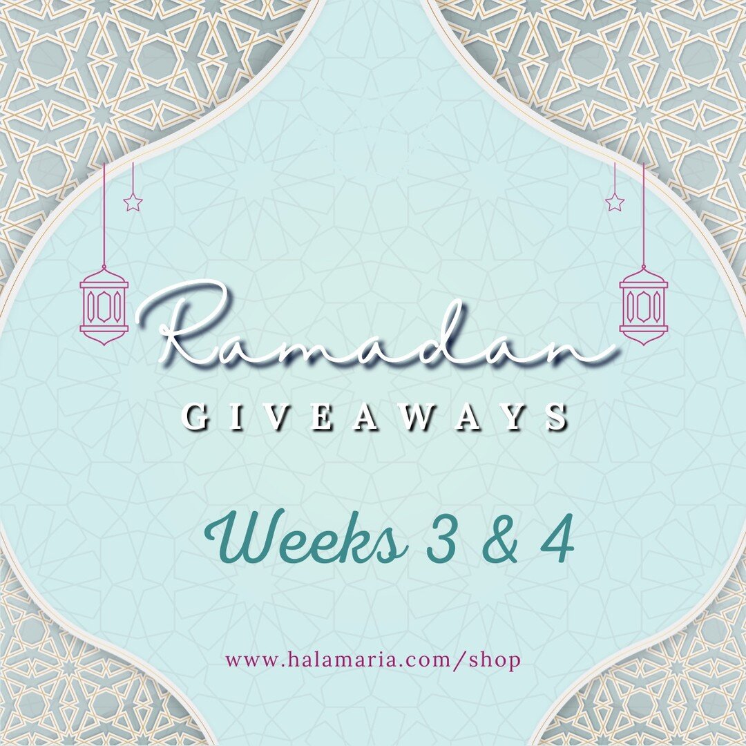 🌙 Welcome to the last Ramadan giveaway! We skipped the giveaway from last week; life (and laziness) got in the way so we are here now with a combined giveaway this week! There will be 3 total winners (2 from last week and 1 from this week).

This gi